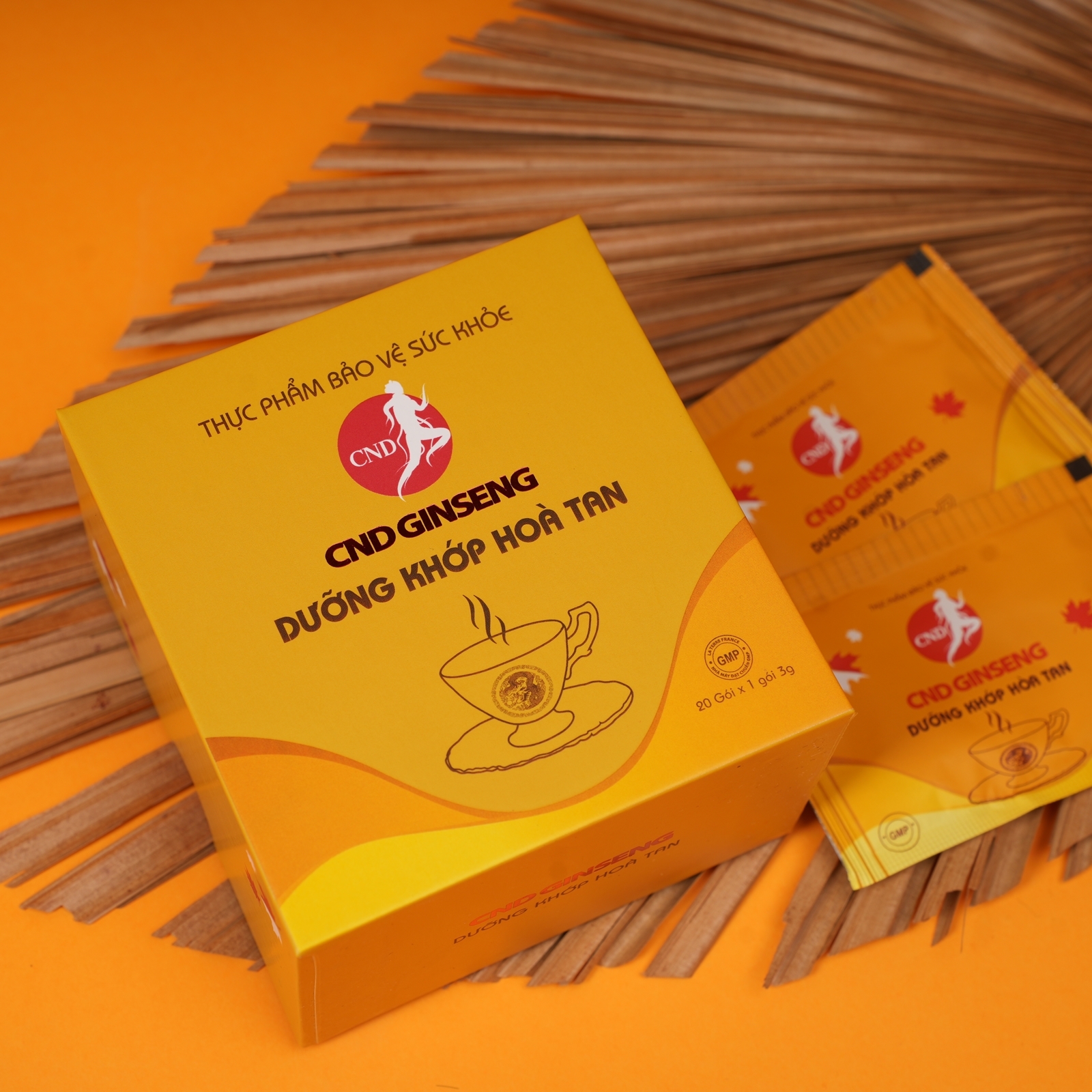 Sâm CND Ginseng Dưỡng Khớp Hòa Tan hỗ trợ giảm đau, khô khớp do viêm và thoái hóa (kèm túi)