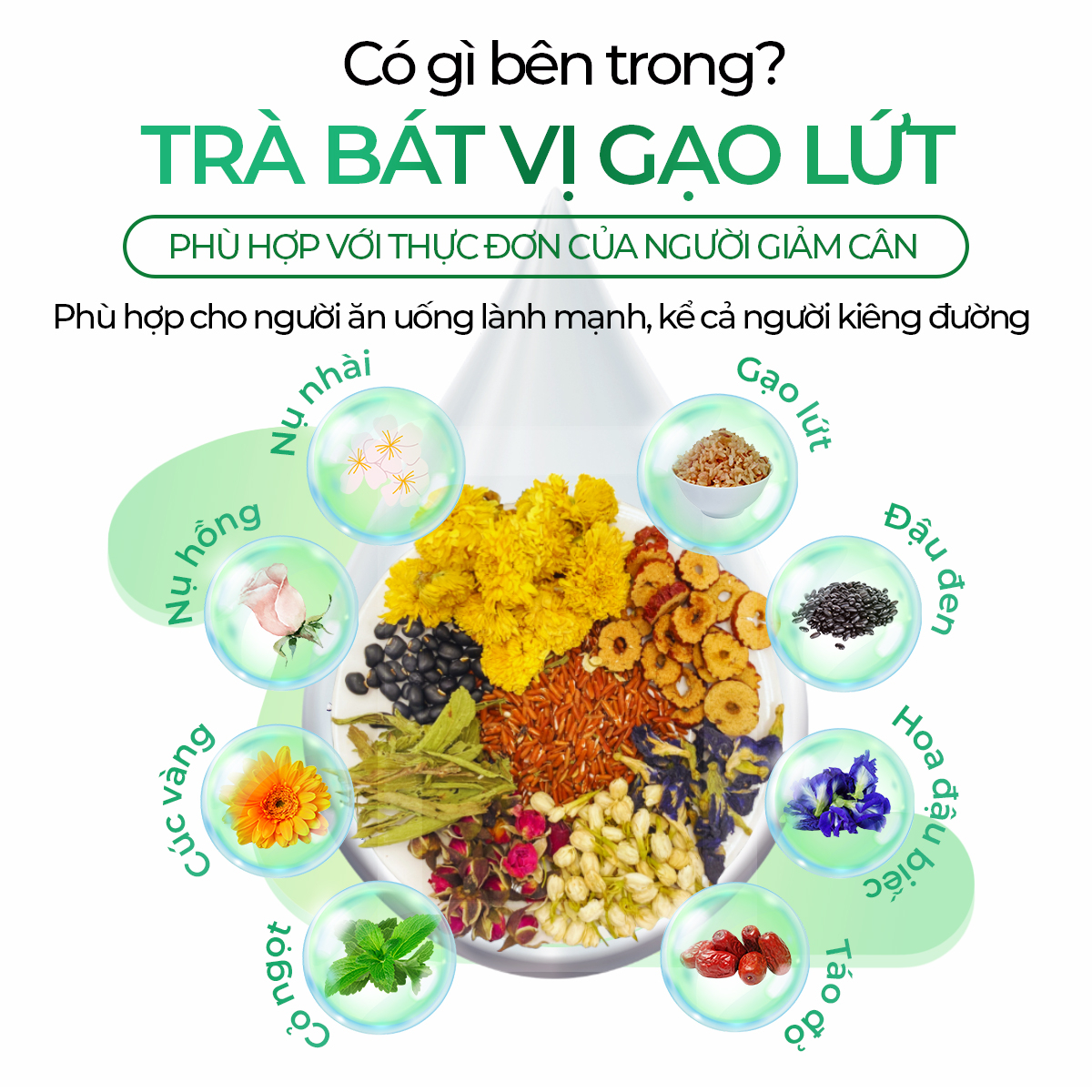 Trà Gạo Lứt 8 Vị Sunbeleaf - Trà Thảo Mộc Thanh Lọc- Túi Zip 20 Gói - 5
