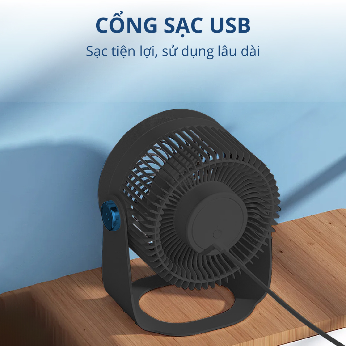 Quạt tích điện không dây pin 4000mAH Kachi MK372