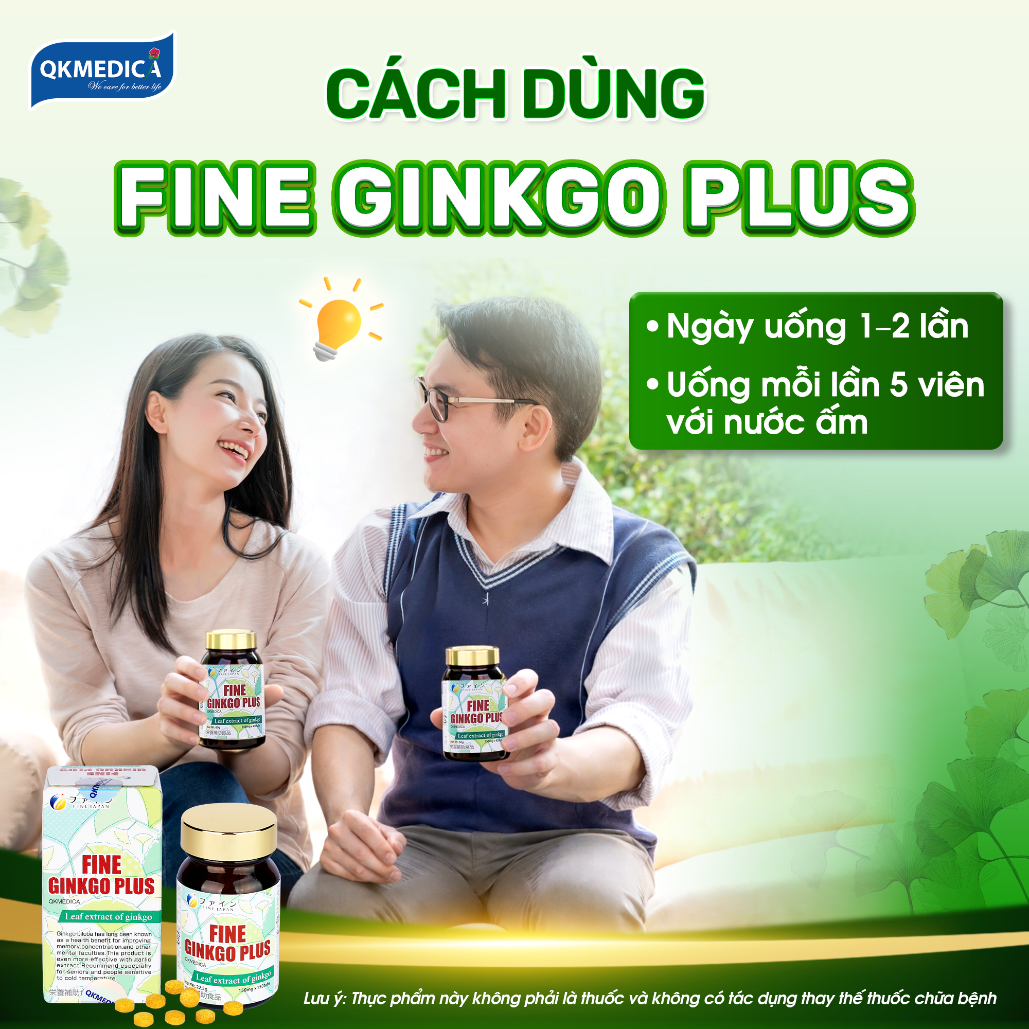 Thực phẩm bảo vệ sức khỏe Fine Ginkgo Plus (hộp 150 viên) - 5