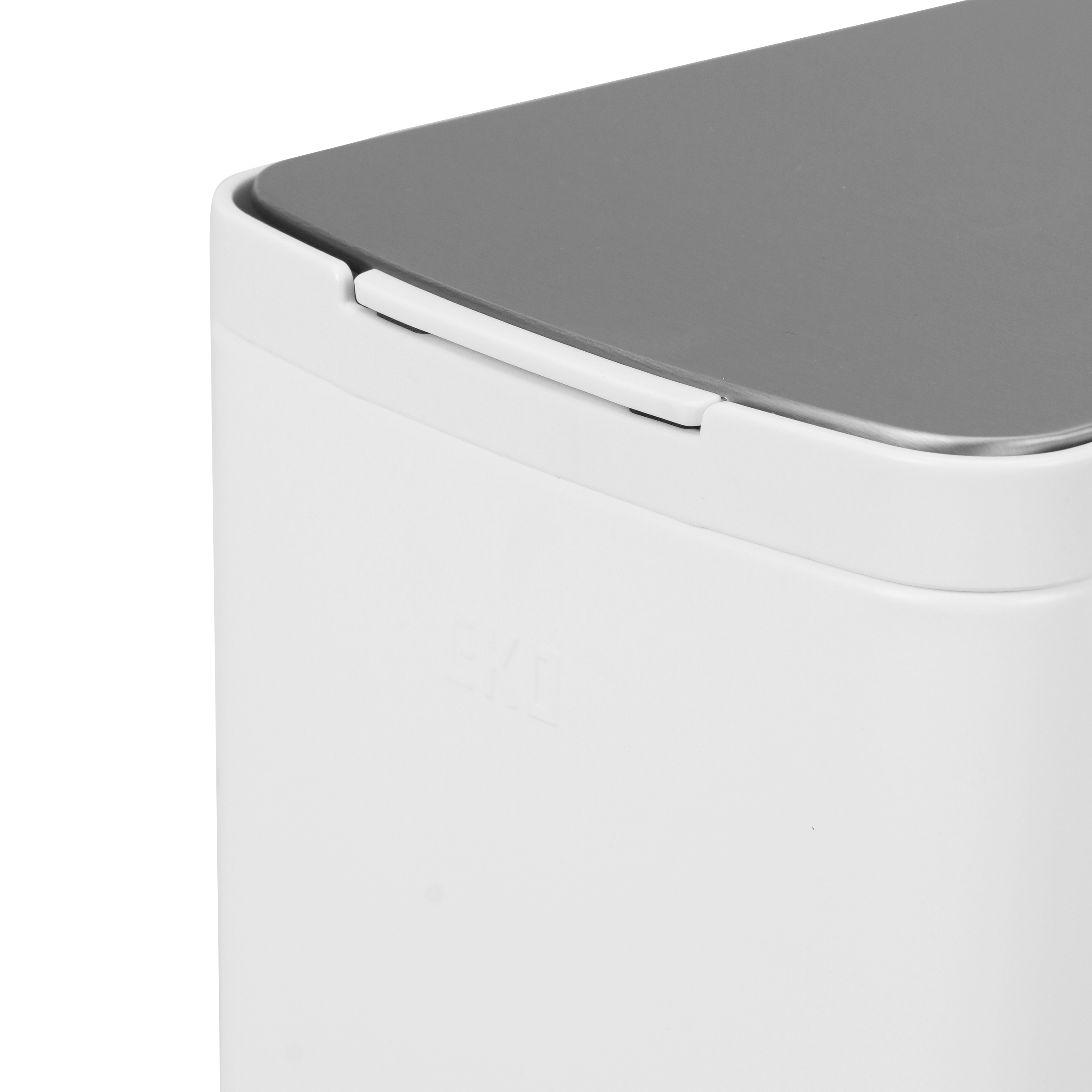 Thùng rác inox 8L nắp bật, chống ồn Eko - Trắng_384620 - 6