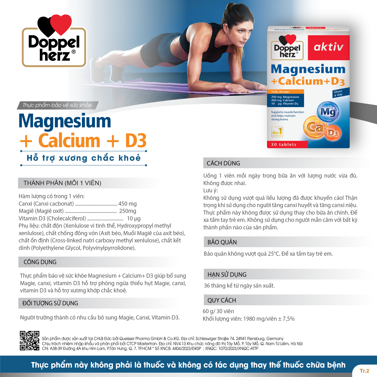 TPBVSK Magnesium+ Calcium+D3 hỗ trợ xương khớp