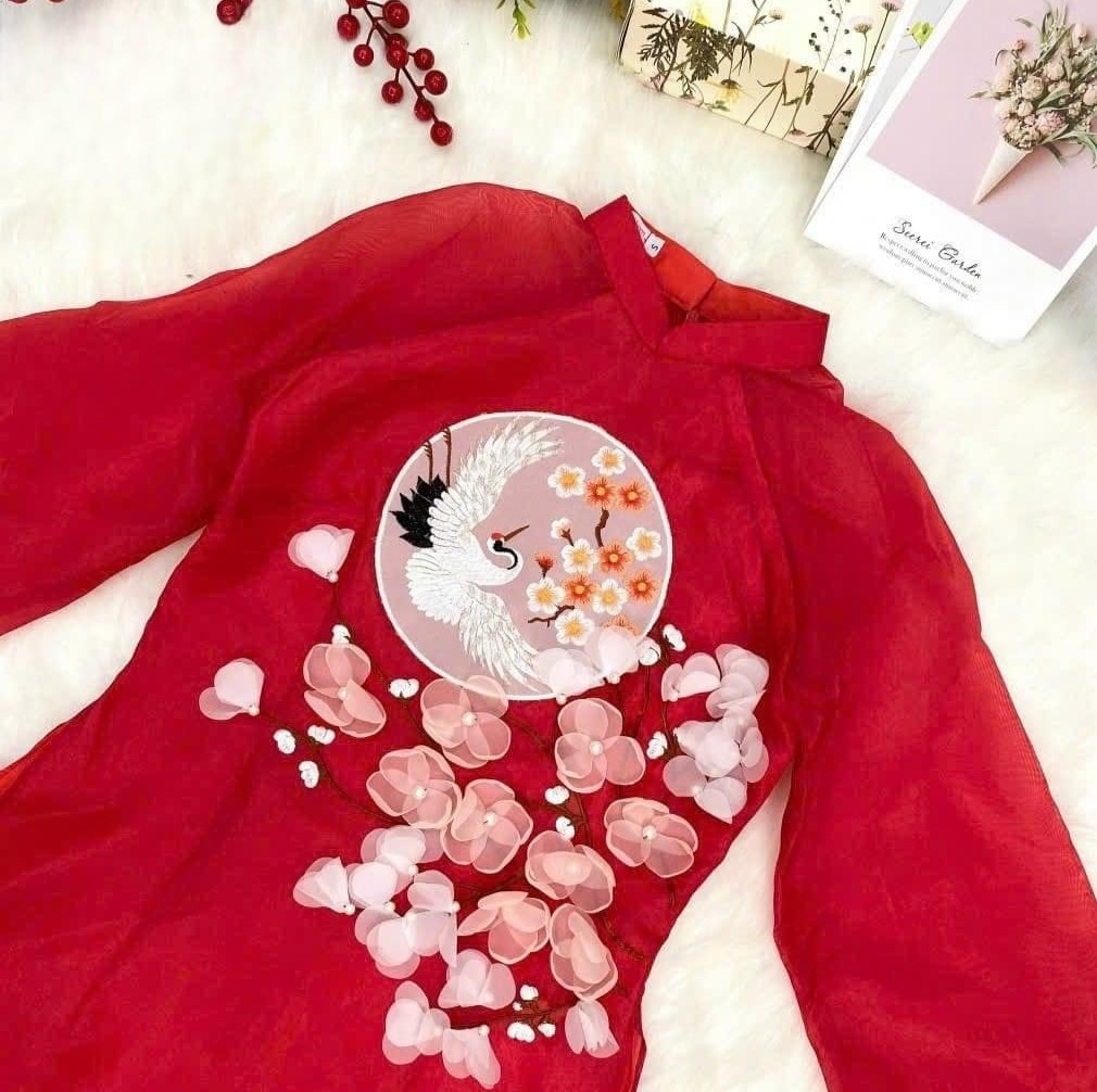 Set Áo dài Voan thêu Ý Nhiên-duoc-ban-tai-Siêu Thị Ánh Nguyệt