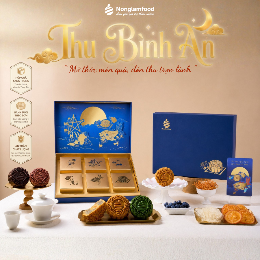 Trung Thu 2026 - Thu Bình An (hộp 6 bánh) kèm túi - Phân phối chính hãng
