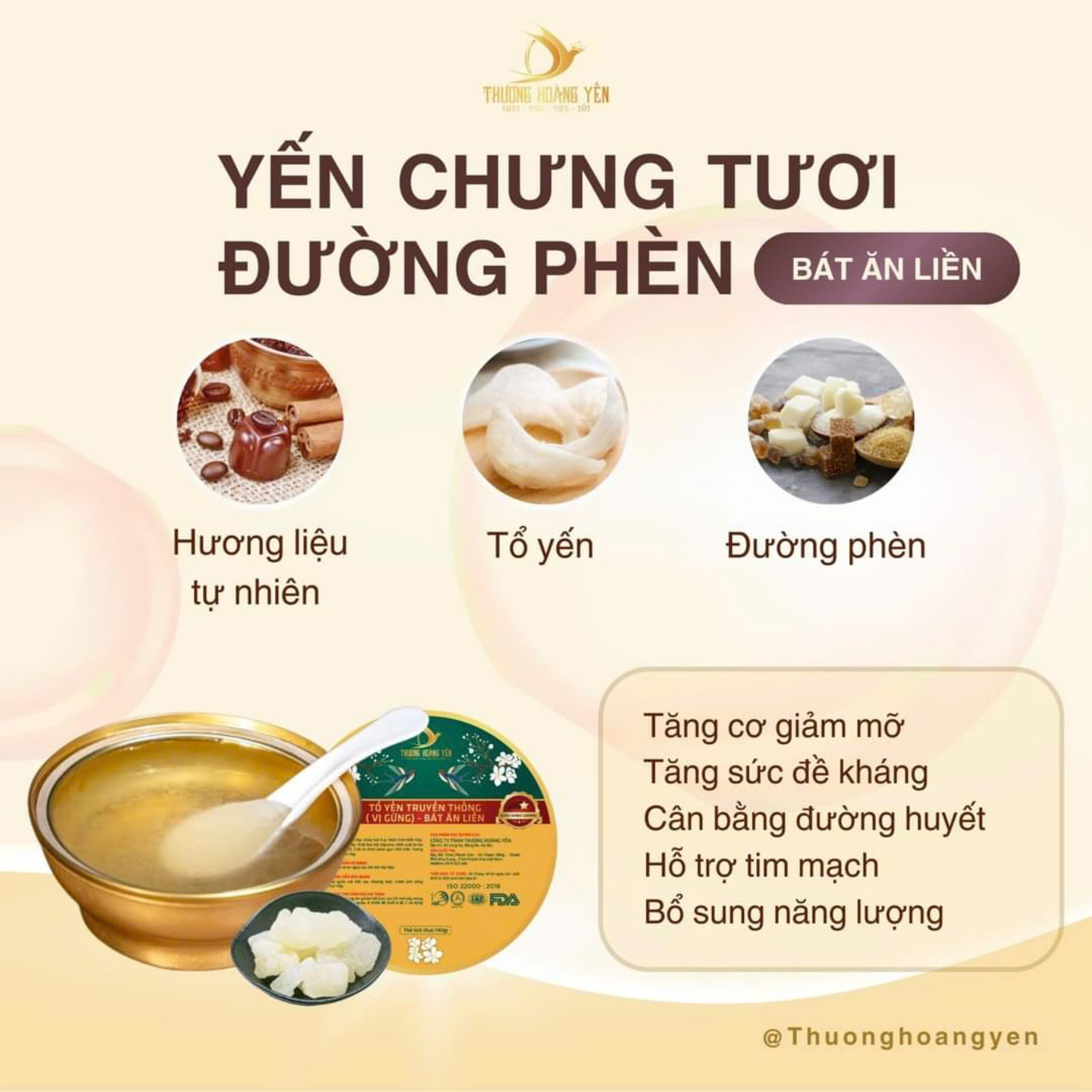 SET 6 Yến chưng Ăn liền mix vị Truyền Thống - THƯỢNG HOÀNG YẾN 140gr - 8