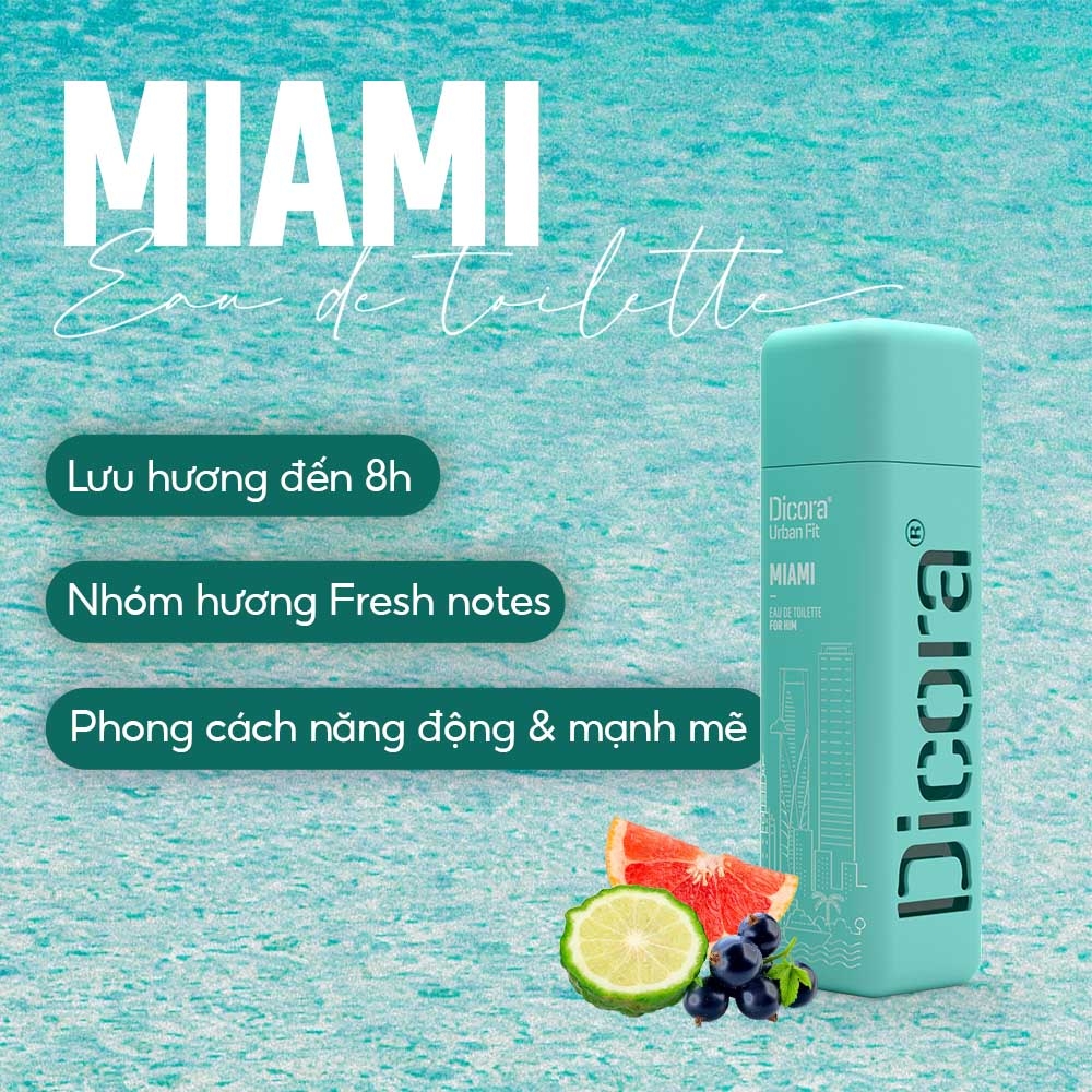Nước hoa Dicora Urban Fit Miami - Dành Cho Nam (30ml)