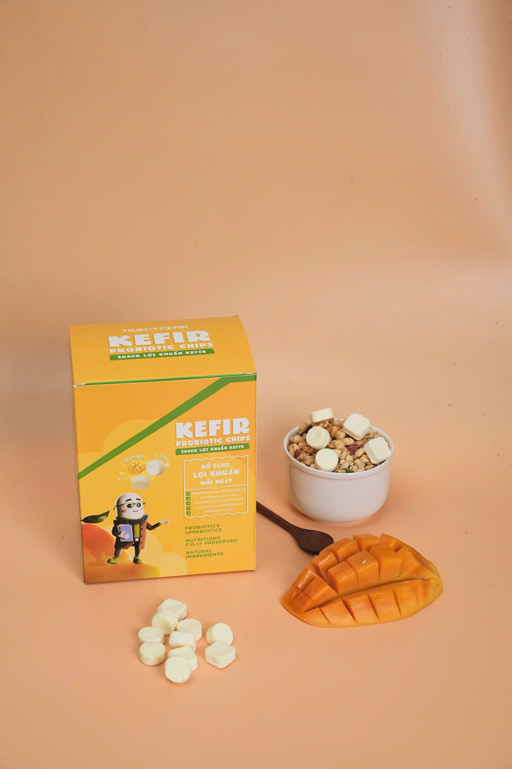 Hộp Snack Lợi Khuẩn Kefir Vị Xoài (5 gói)
