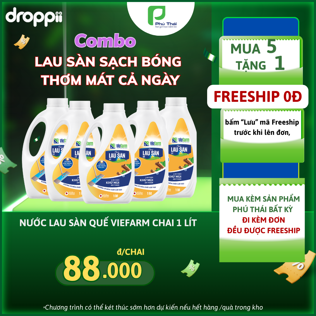 Nước lau sàn quế VIEFARM 1 lít