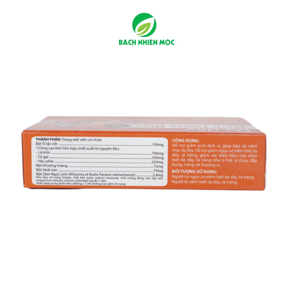 TPBVSK Dạ Dày Bách Nhiên Mộc hỗ trợ giảm acid dịch vị, bảo vệ niêm mạc dạ dày ( Hộp 30 viên) - 3
