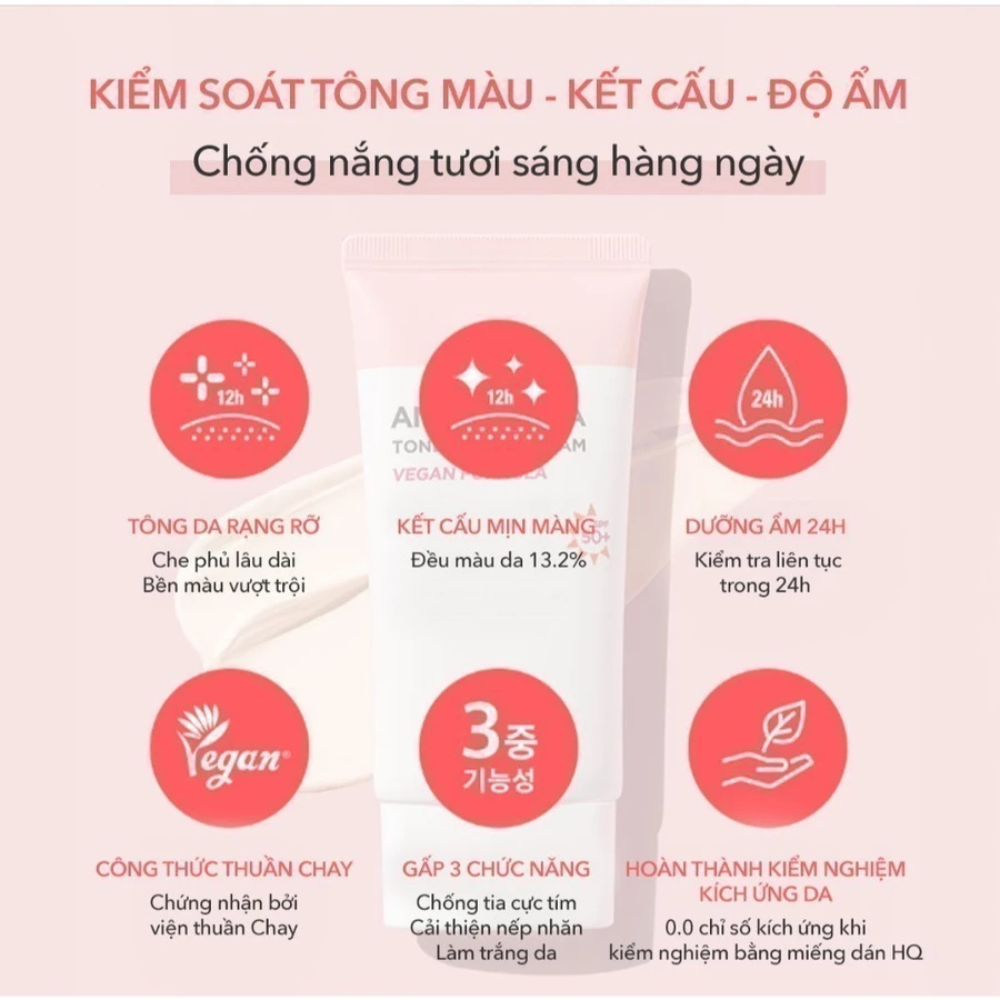 Kem chống nắng cấp ẩm nâng tone Thuần chay BEYOND Angel Aqua Tone-up Sun Cream 50ml (BEYOND ANGEL AQUA TONE UP SUN CREAM)