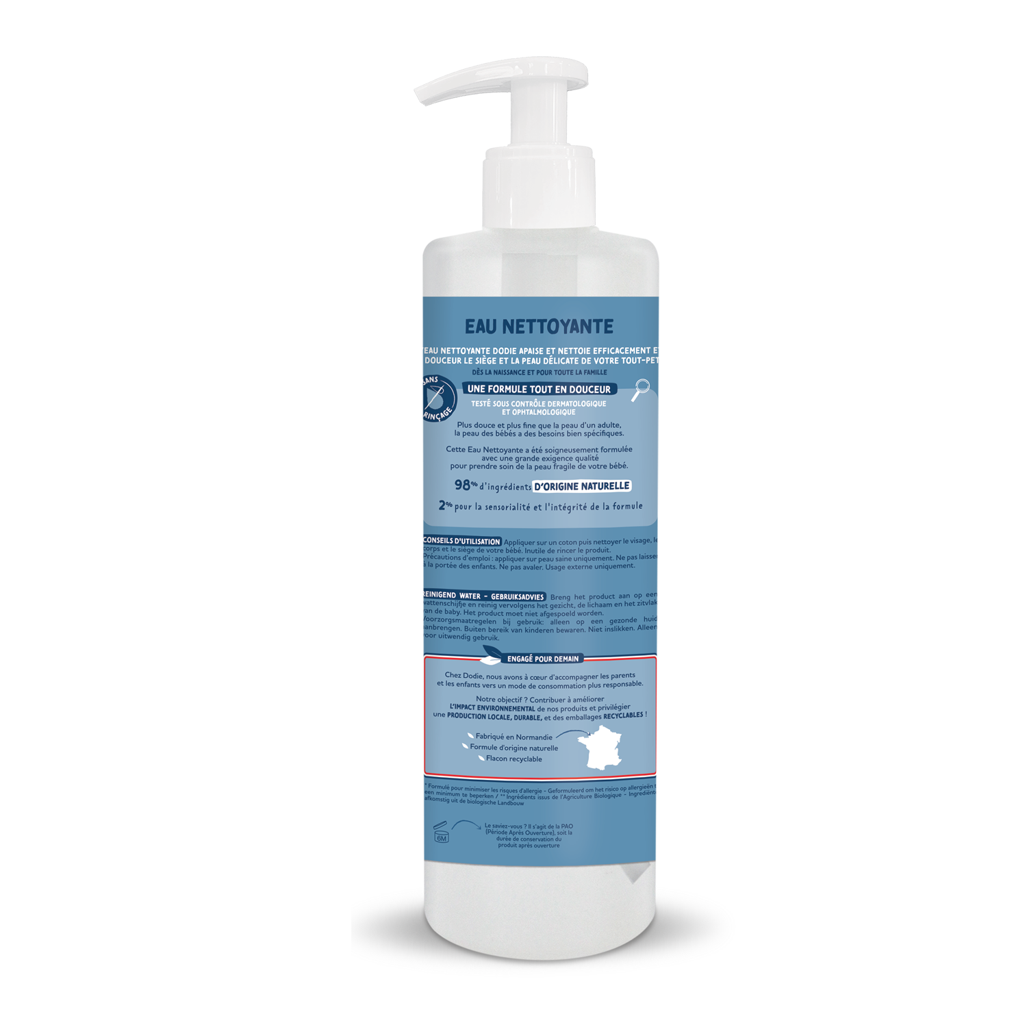 Nước tắm gội khô 3 trong 1 Dodie 500ml