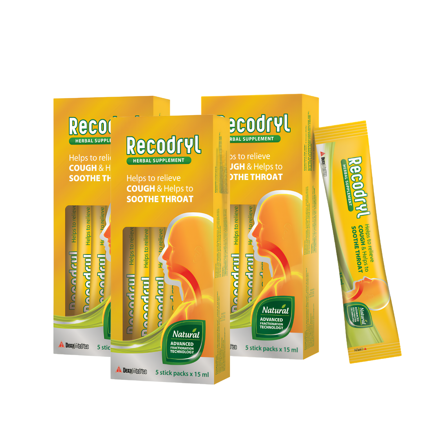 Combo 3 hộp Siro ho thảo dược RECODRYL - Phân phối chính hãng