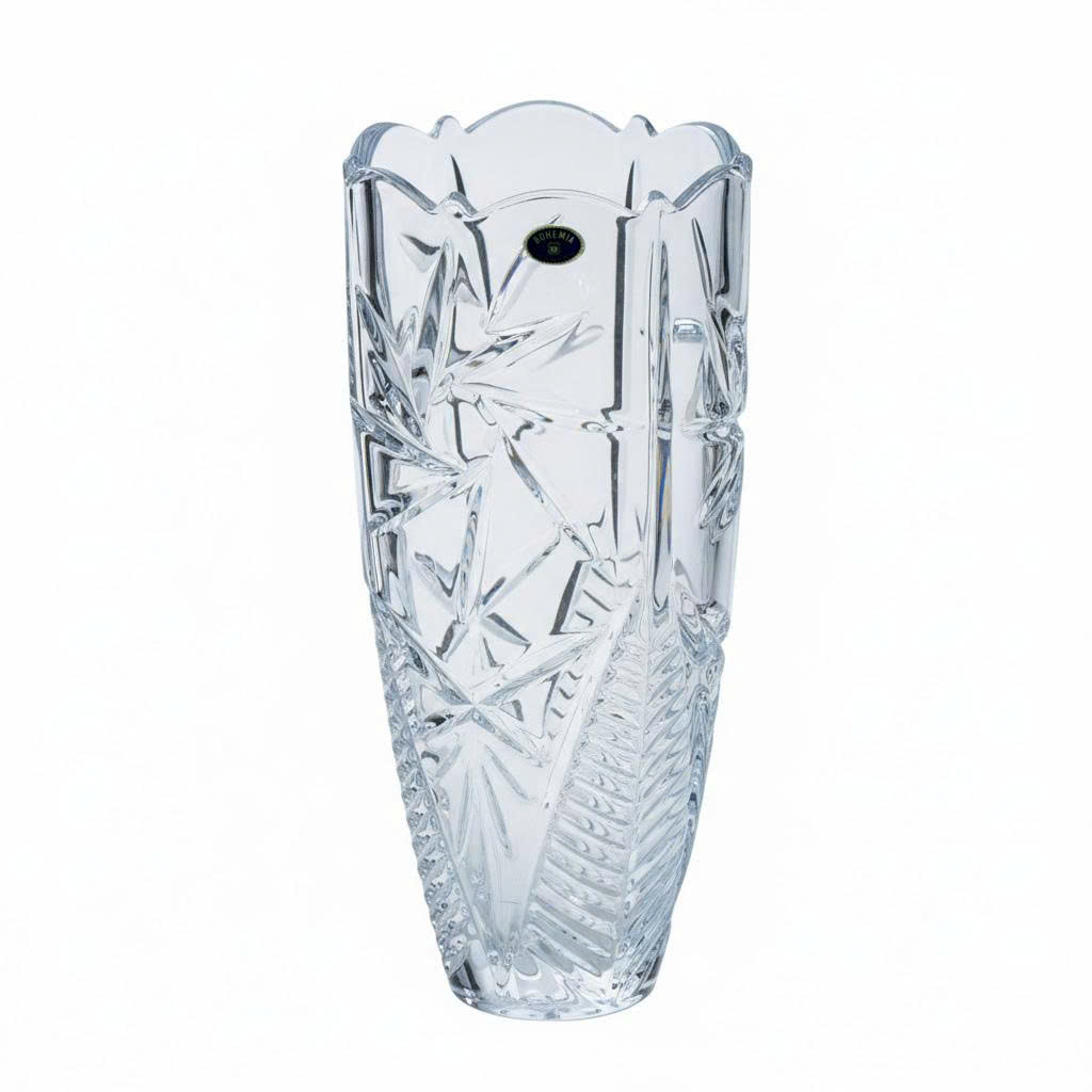 Bình hoa pha lê 89002 dáng bầu Bohemia Royal Crystal -  Model: PINWHEEL 300mm