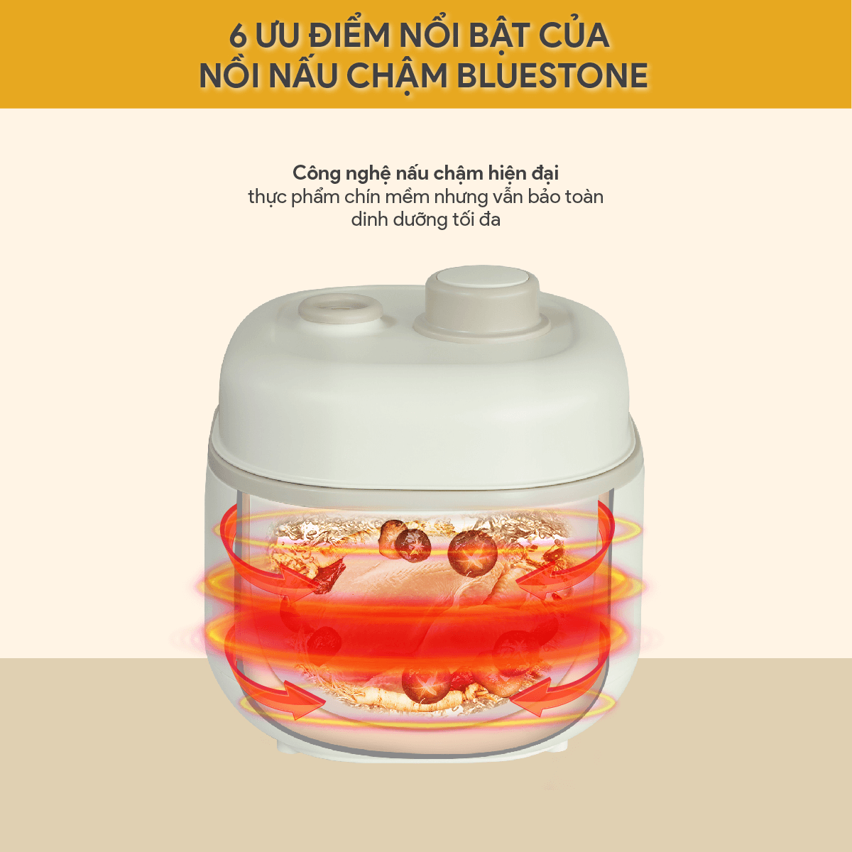 Nồi Nấu Chậm BlueStone SCB-6119 1 Lít 200W