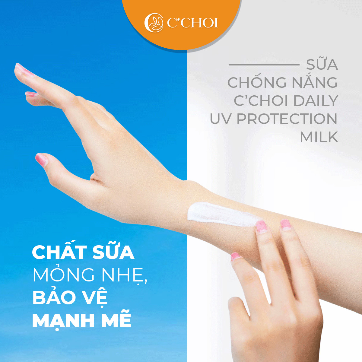 Sữa chống nắng phổ rộng C'Choi Daily UV Protection Milk