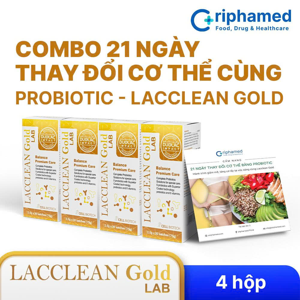 Combo 21 ngày thay đổi cơ thể bằng Probiotic - LACCLEAN GOLD - Phân phối chính hãng