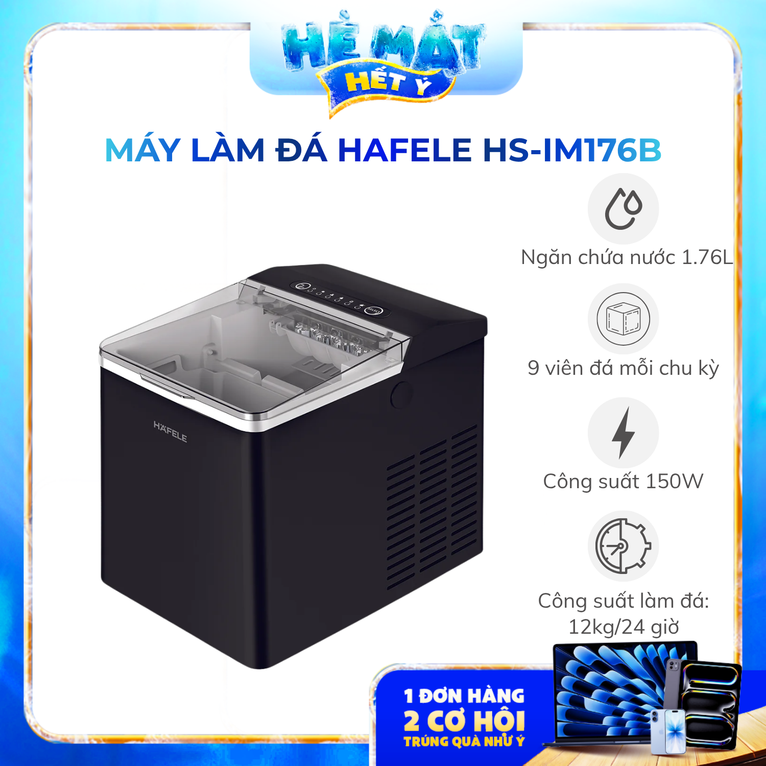 Máy làm đá Hafele HS-IM176B 535.44.164 - Phân phối chính hãng
