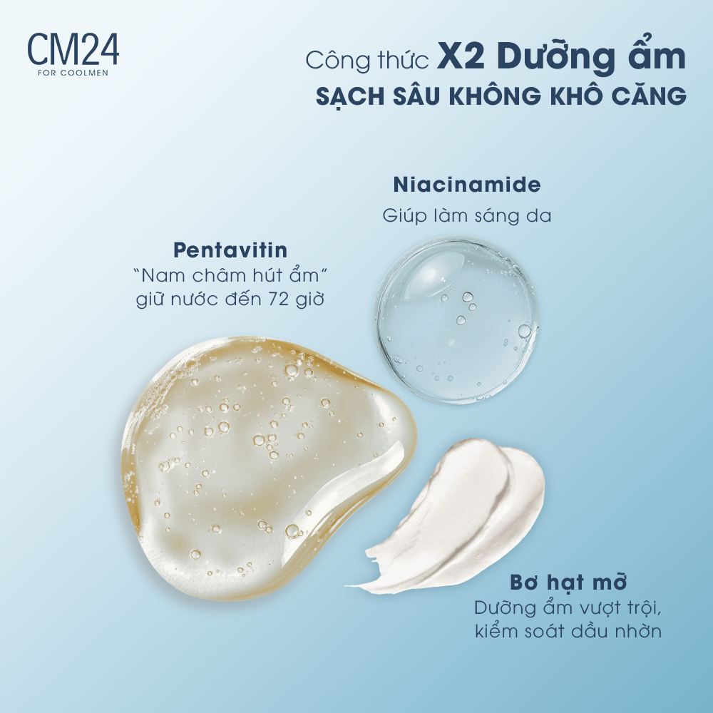 Sữa rửa mặt cho nam sạch sâu CM24 100g