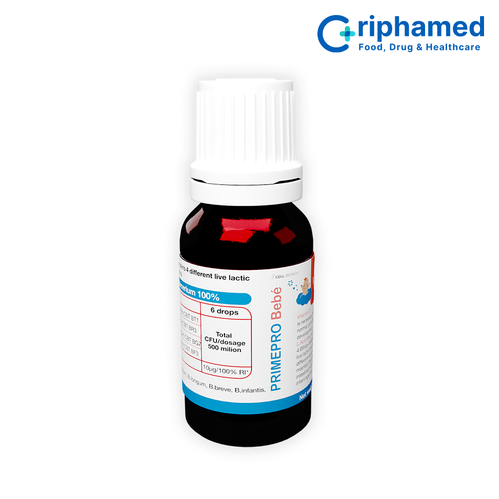 Men vi sinh PrimePro Bebé - Hỗ trợ phát triển toàn diện (Lọ 7,5ml)
