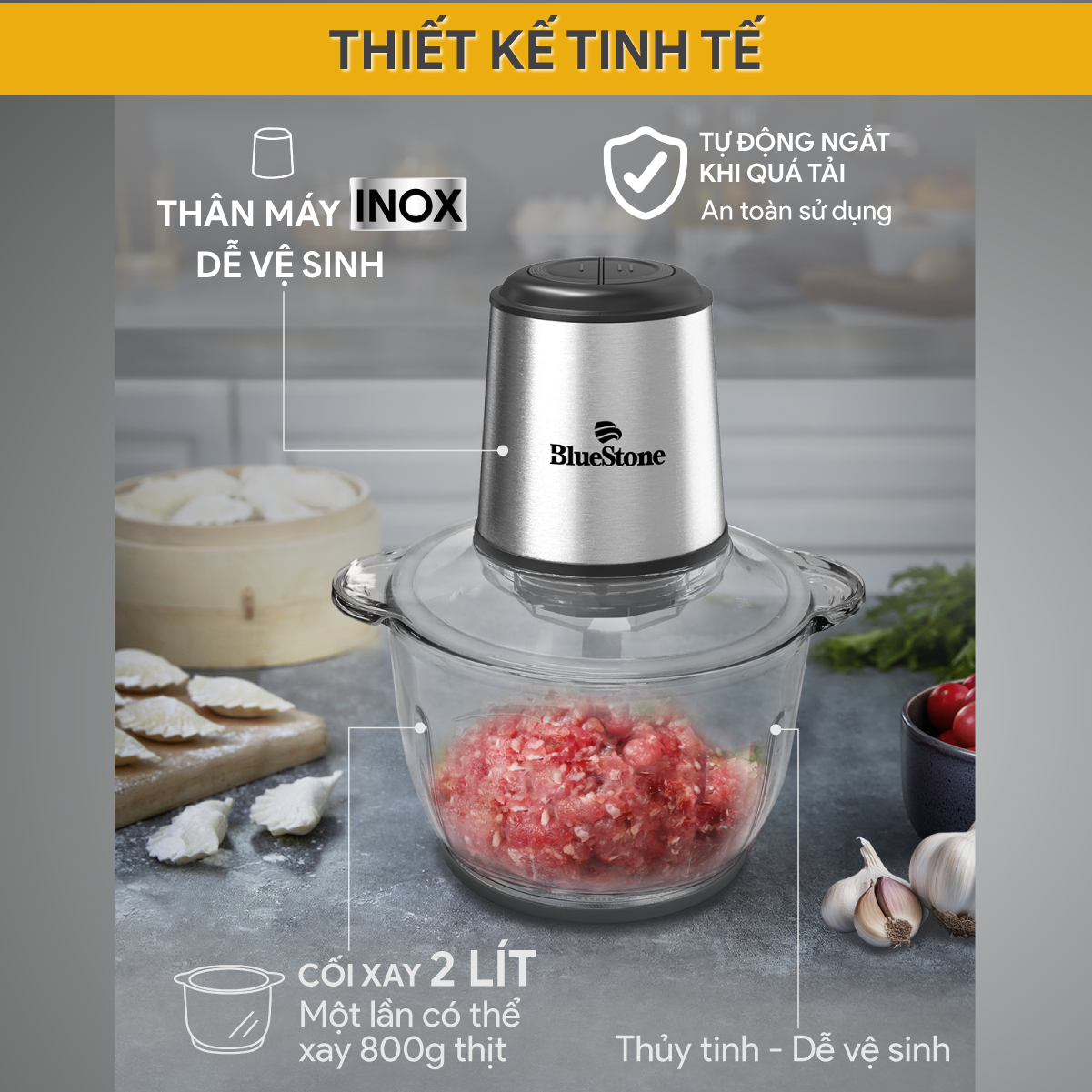 Máy Xay Thịt BlueStone CHB-5145 2 Lít 350W - 6