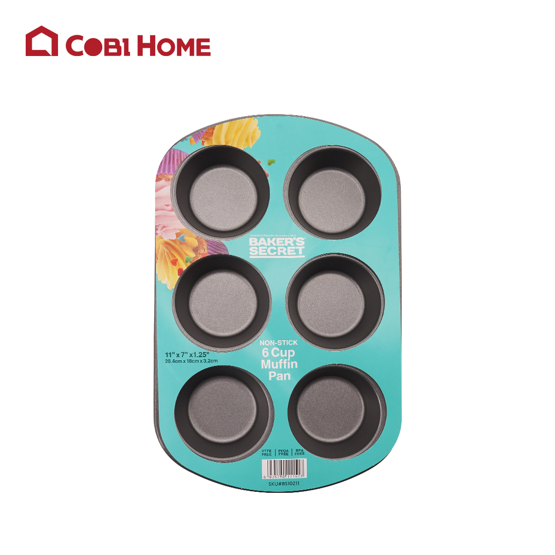 Khuôn nướng bánh Muffin 6 ô_284x180x32 (mm)_366117