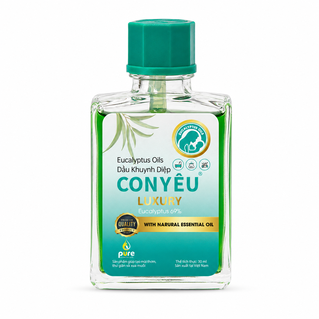 Dầu Khuynh Diệp CON YÊU Luxury 30ml - Phân phối chính hãng
