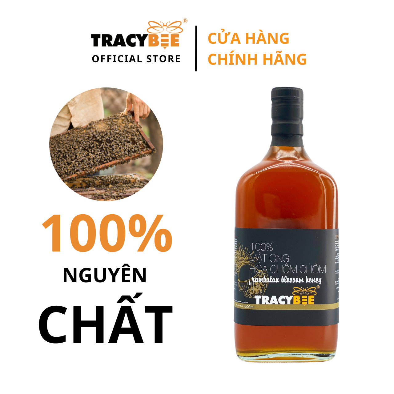 Mật ong hoa chôm chôm 600ml-duoc-ban-tai-Siêu Thị Ánh Nguyệt
