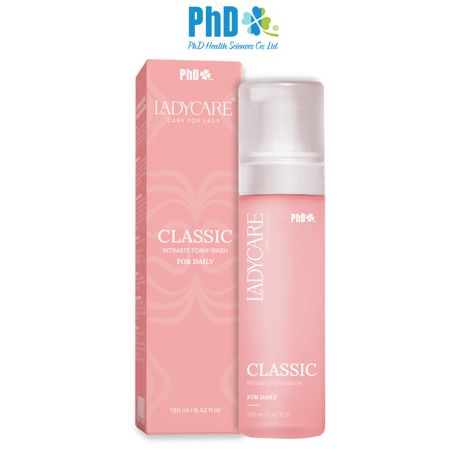 Dung dịch vệ sinh phụ khoa dạng bọt Ladycare Classic 190ML cho mẹ bầu, nam, nữ tuổi dậy thì