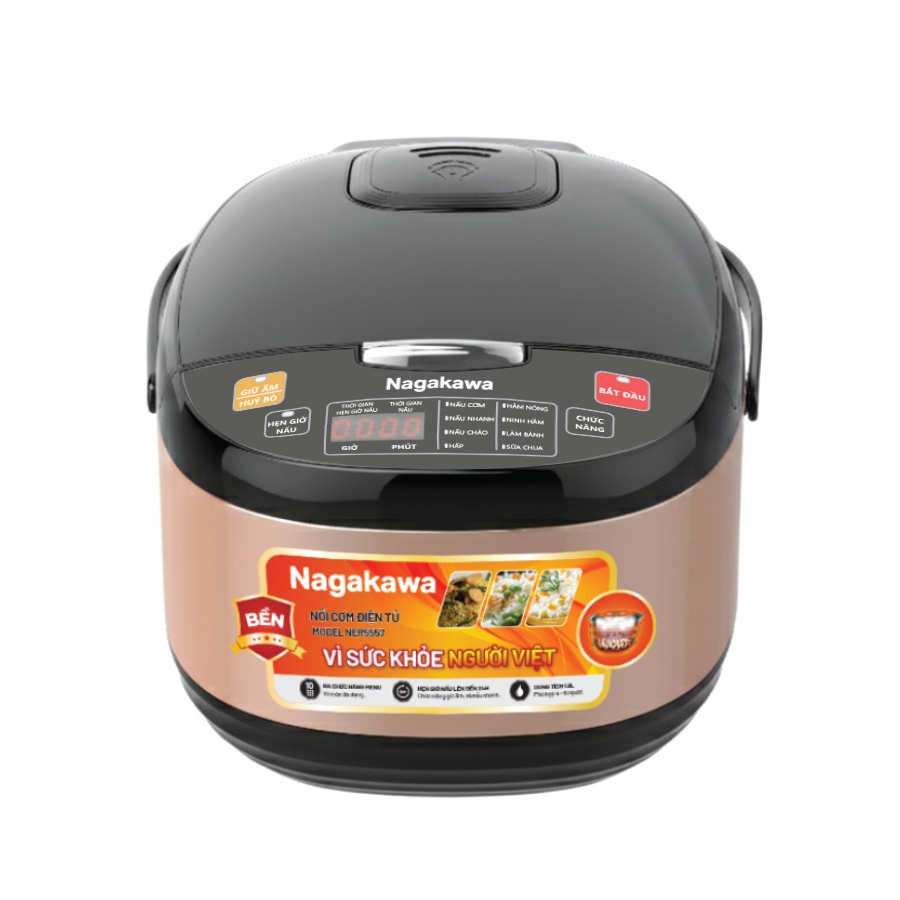 Nồi cơm điện cơ 1.8L phù hợp gia đình có 4 - 6 người, bảo hành 12 tháng NER5557 - Phân phối chính hãng