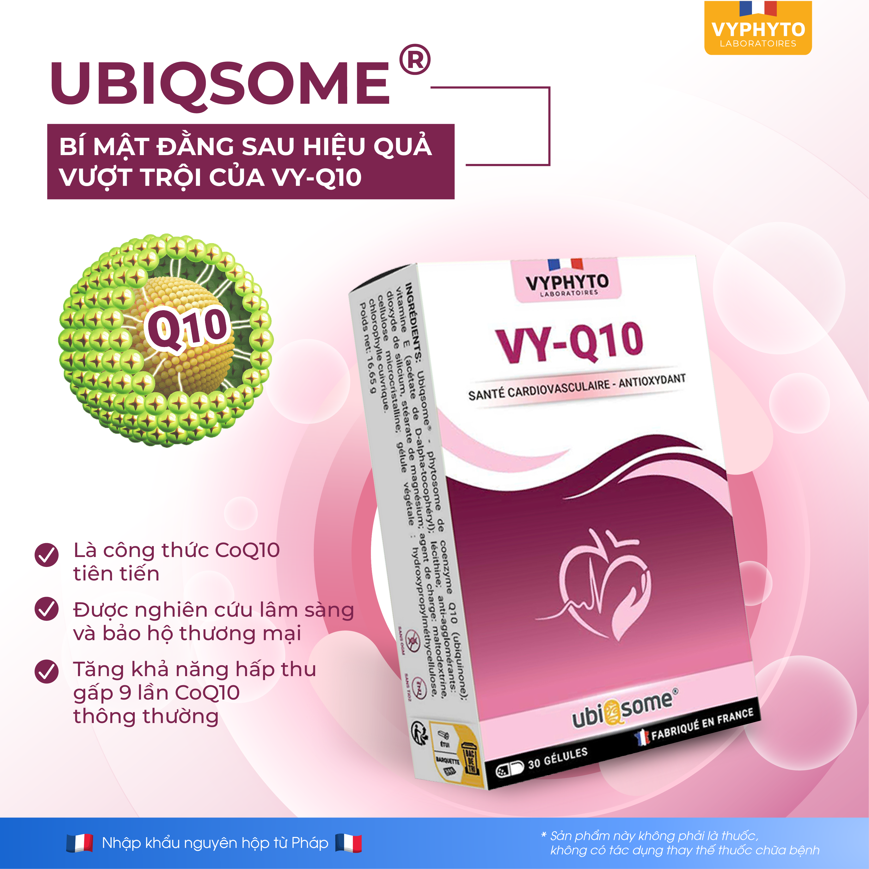 Thực phẩm bảo vệ sức khỏe VY-Q10 - tốt cho tim mạch - 3