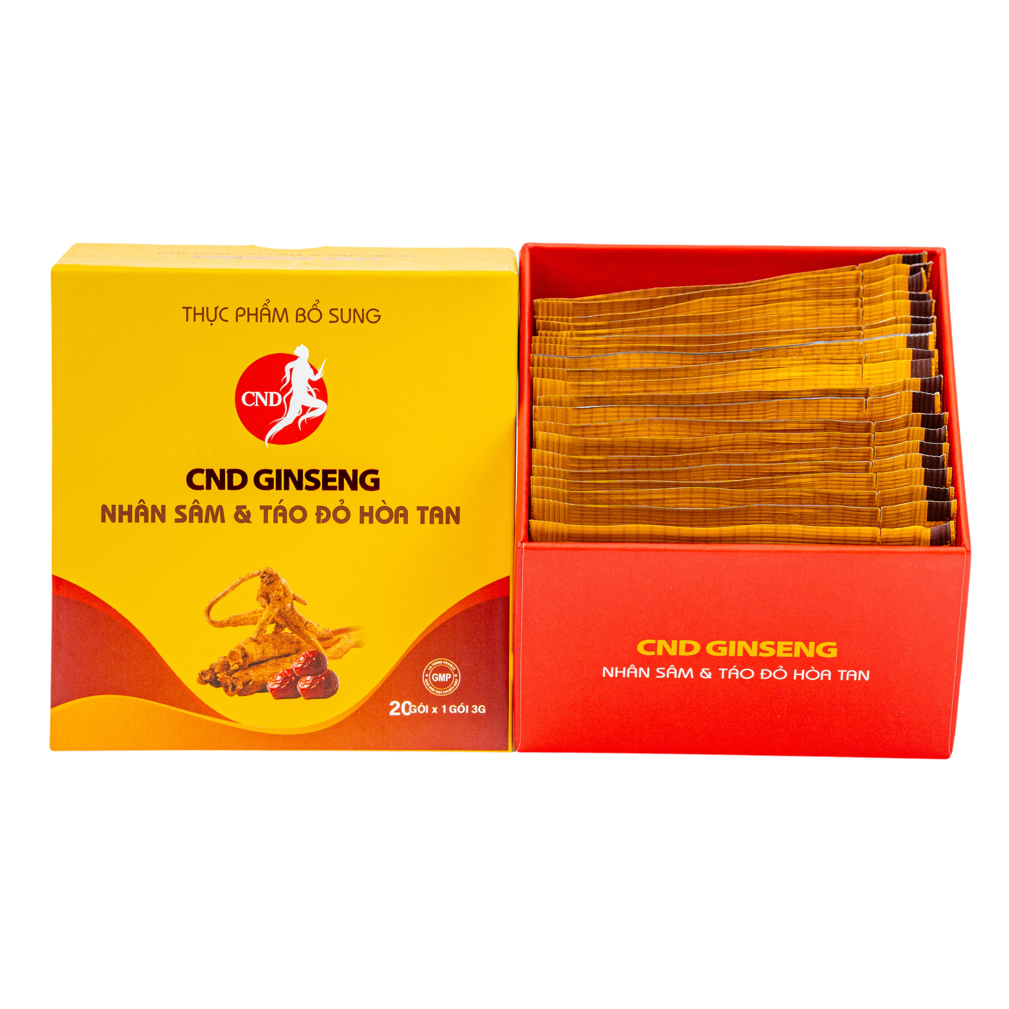 Nhân sâm và táo đỏ hòa tan (kèm túi) - Phân phối chính hãng