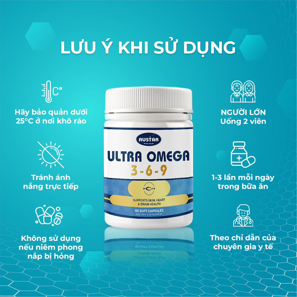 Viên Uống Austar Ultra Omega 3-6-9 (Hộp 60 viên)