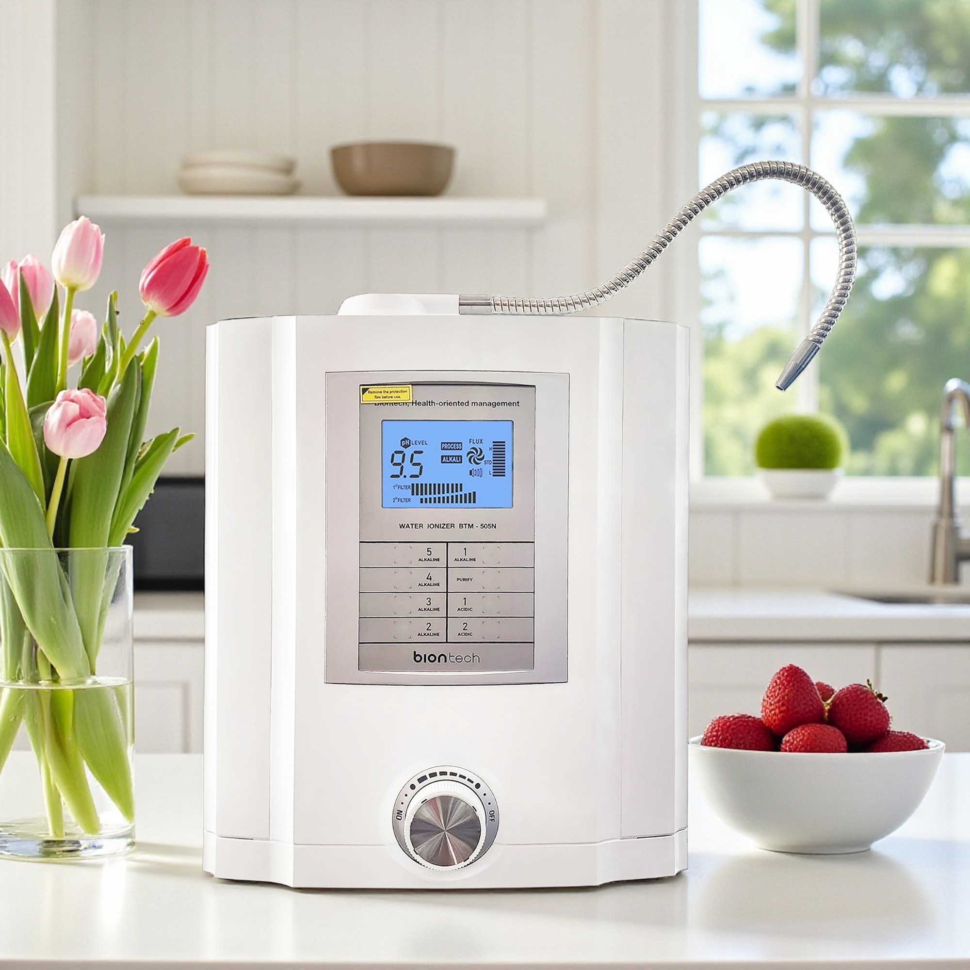 Máy lọc nước công nghệ điện giải ion kiềm dùng trong gia đình, model: BTM-505N, nhãn hiệu Biontech