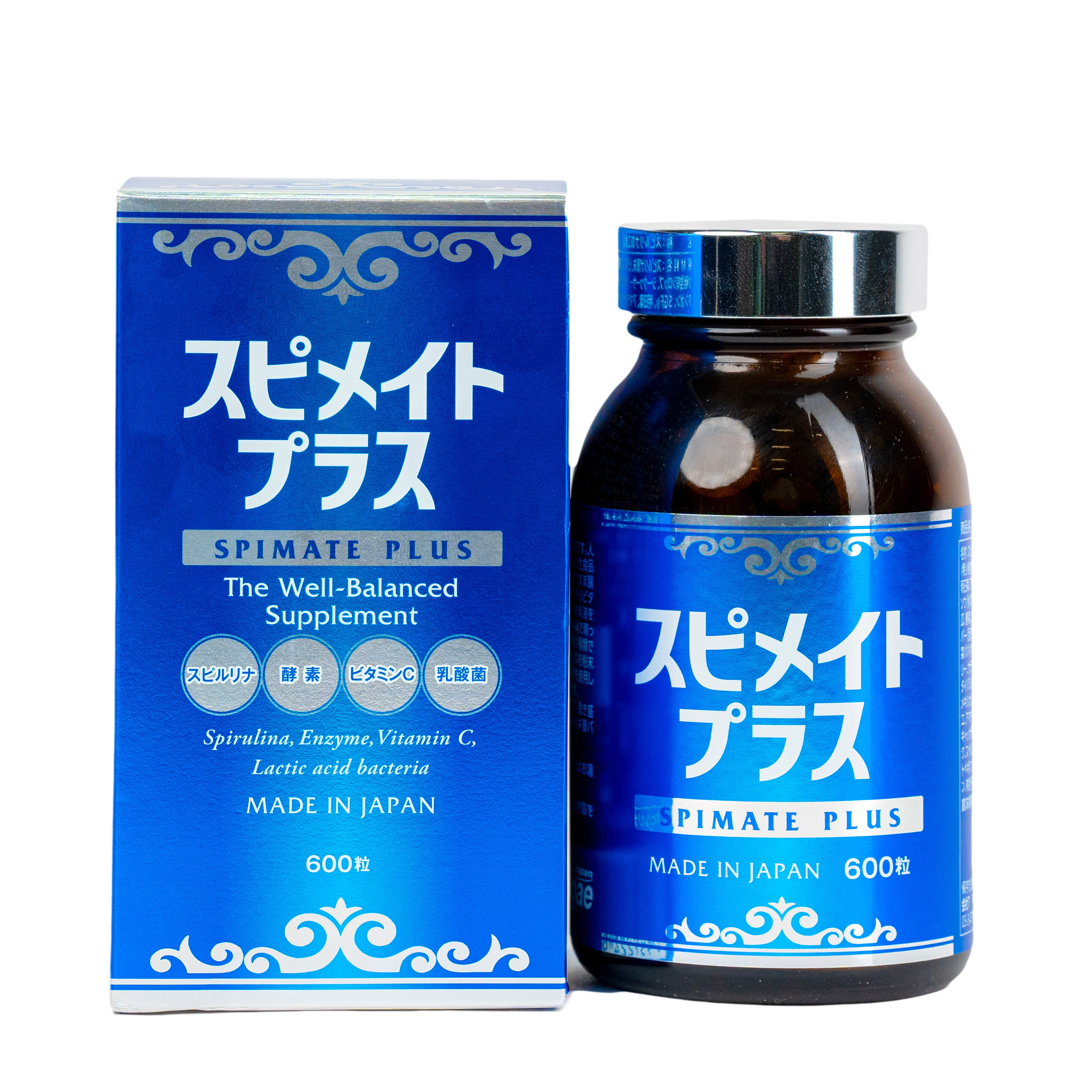 Viên Tảo Xoắn Spirulina Spimate Plus Nhật Bản 600v