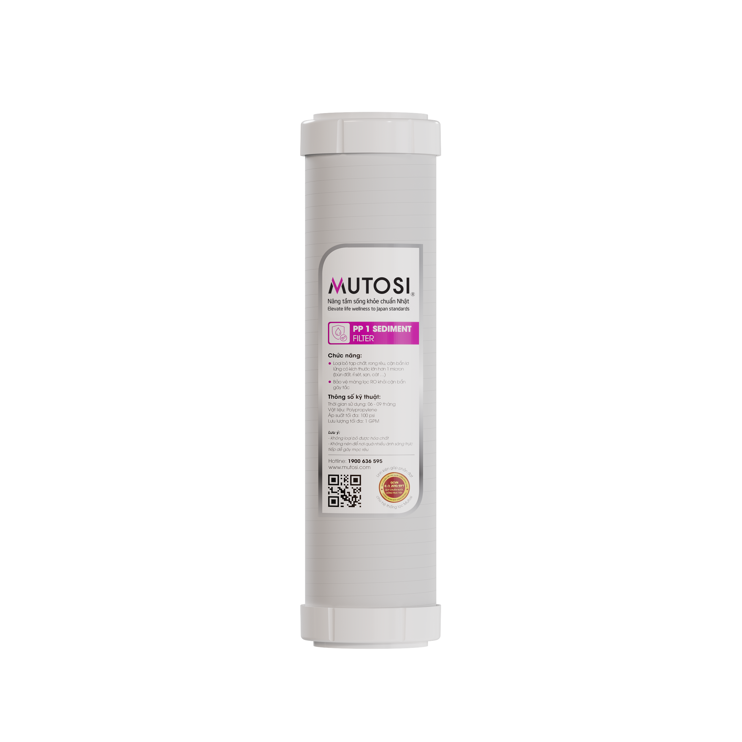 Lõi lọc Mutosi số 1 PP5 micron 10"