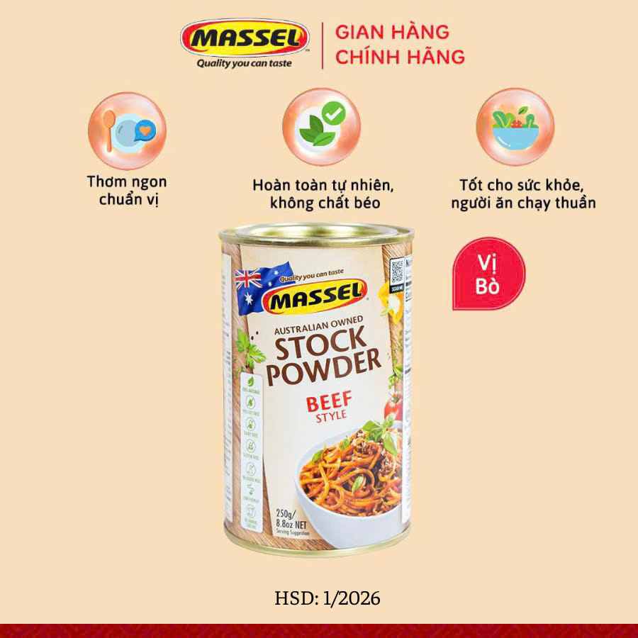 Bột nêm Cao cấp Massel vị bò 250g