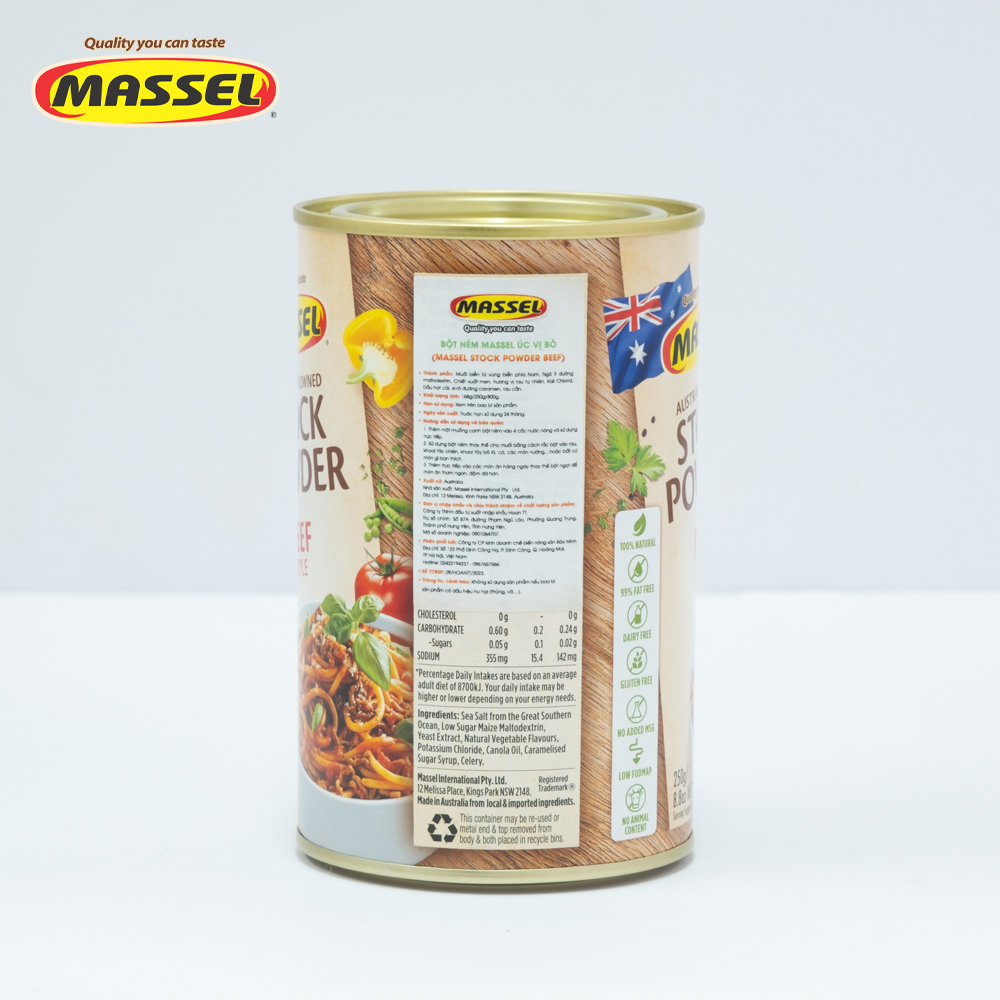 Bột nêm Cao cấp Massel vị bò 250g
