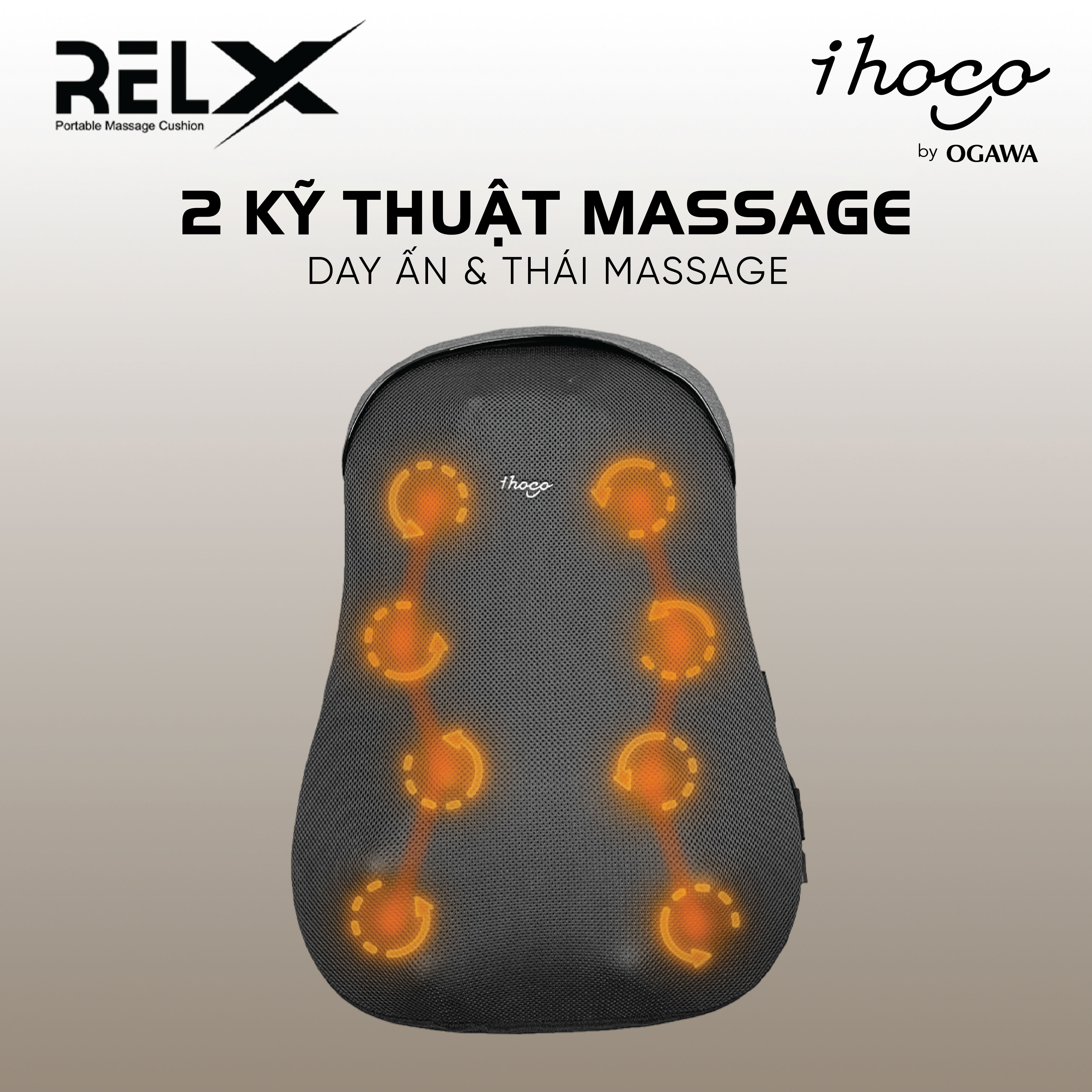 Đệm massage lưng RelX (IH-1105M)