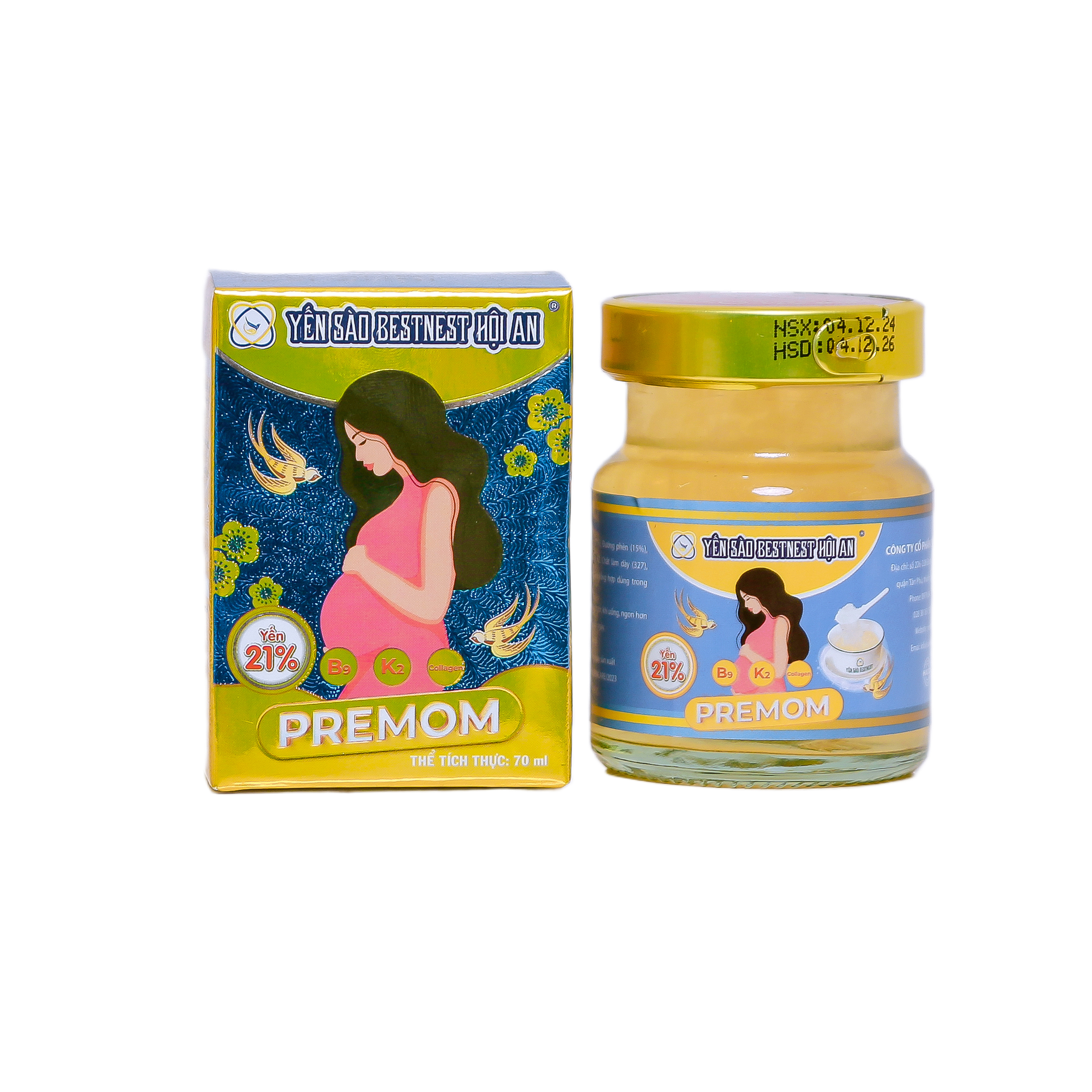Hộp 1 hũ Yến Sào BESTNEST HỘI AN 21% Premom - Phân phối chính hãng