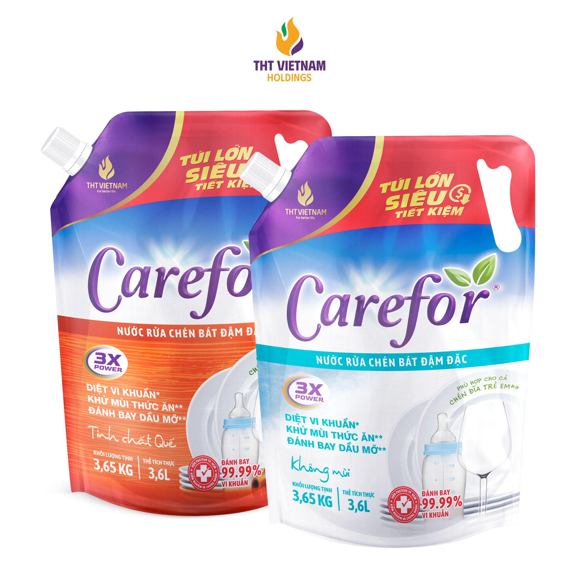 Nước rửa chén bát Carefor 3600ml - Phân phối chính hãng