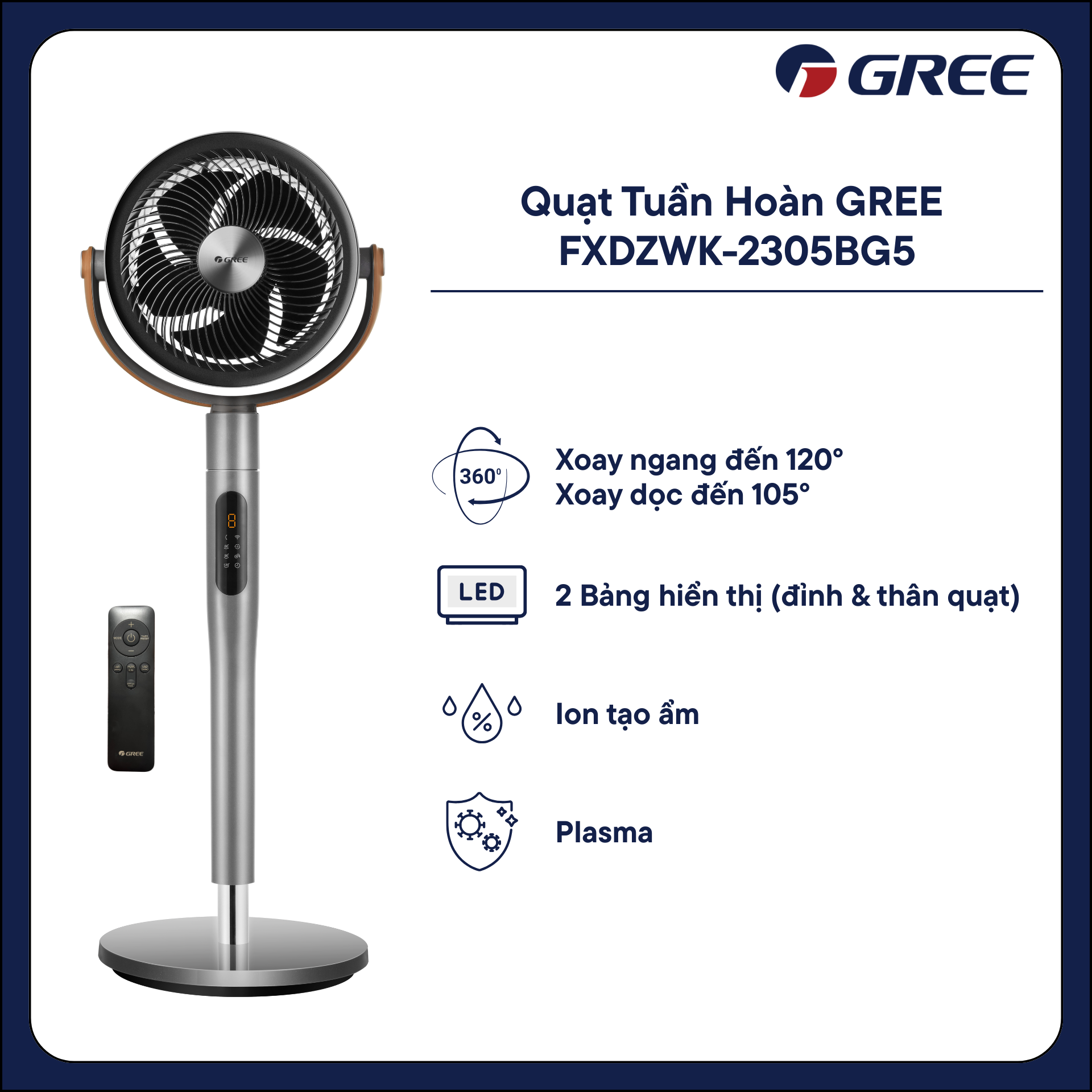 Quạt tuần hoàn Gree FXDZWK-2305Bg5