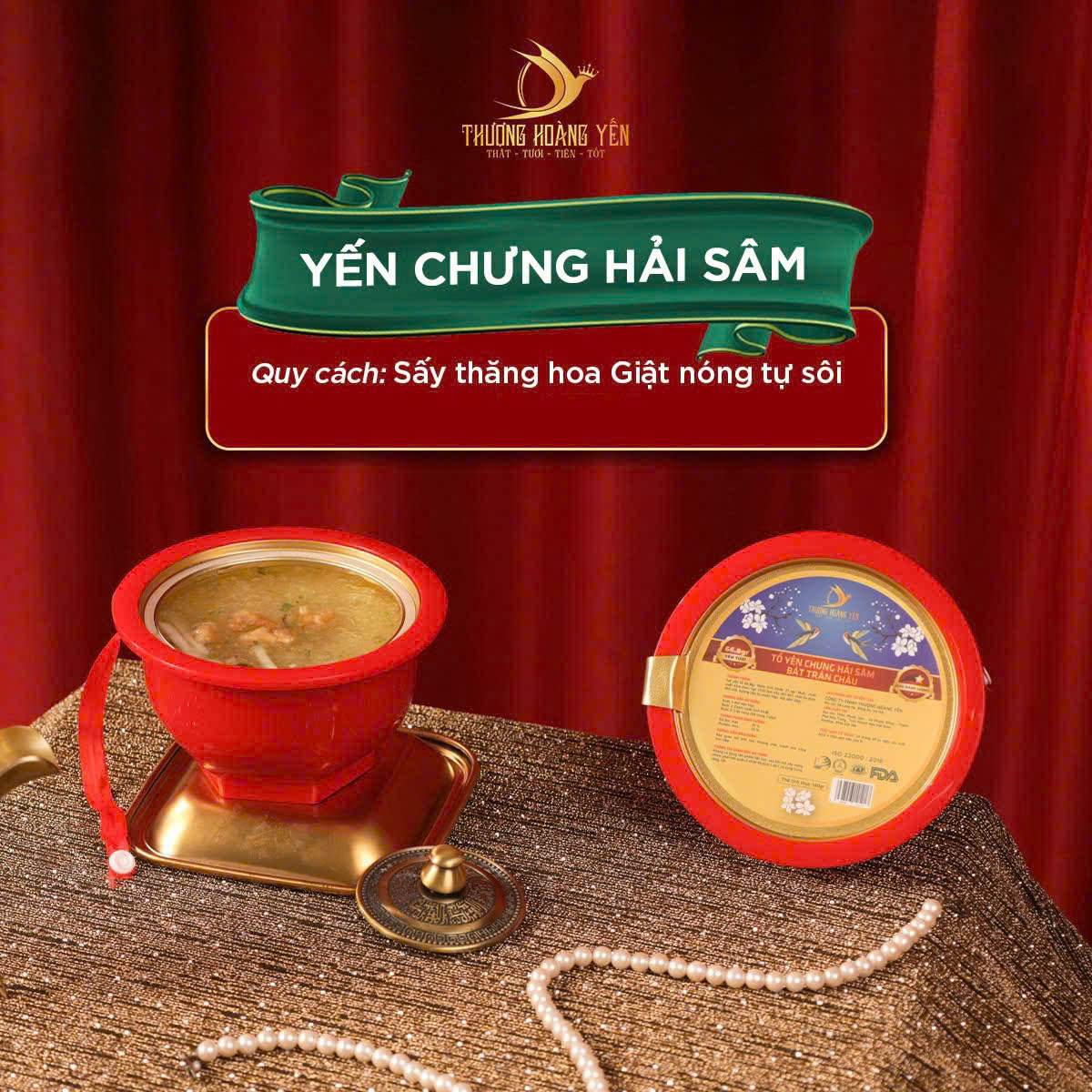 Súp yến TỰ SÔI, SẤY THĂNG HOA các vị THƯỢNG HOÀNG YẾN 140gr - Phân phối chính hãng