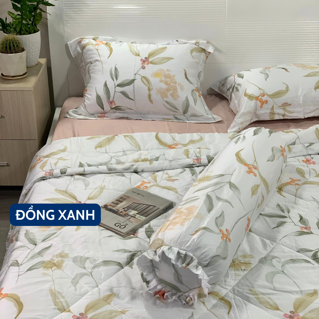 Full bộ ra giường 5 món Tencel 60s Combe-duoc-ban-tai-PL Home & Health Store