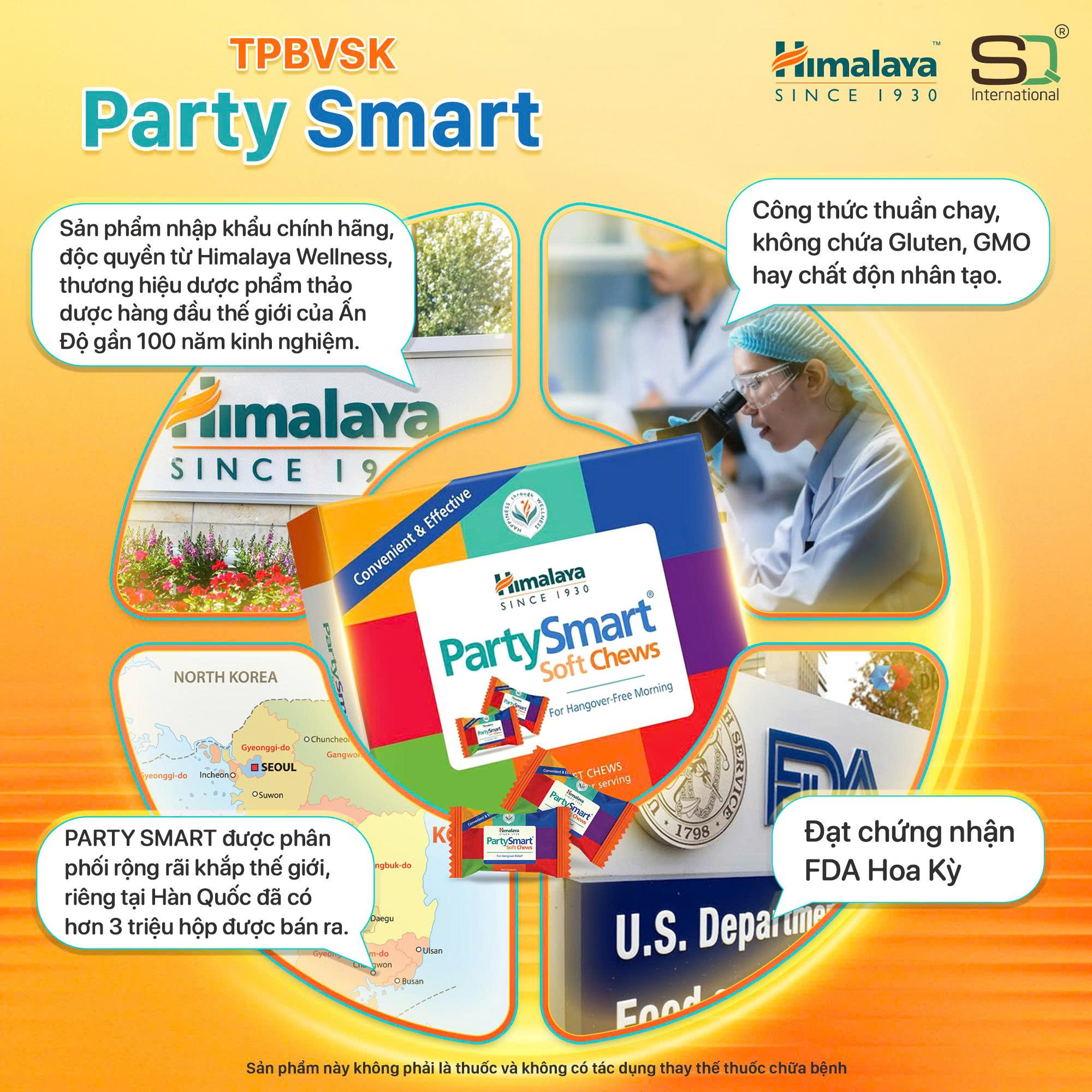 Hộp 10 viên Viên kẹo Party Smart hỗ trợ giảm buồn nôn, khó chịu sau tiệc tùng - 9
