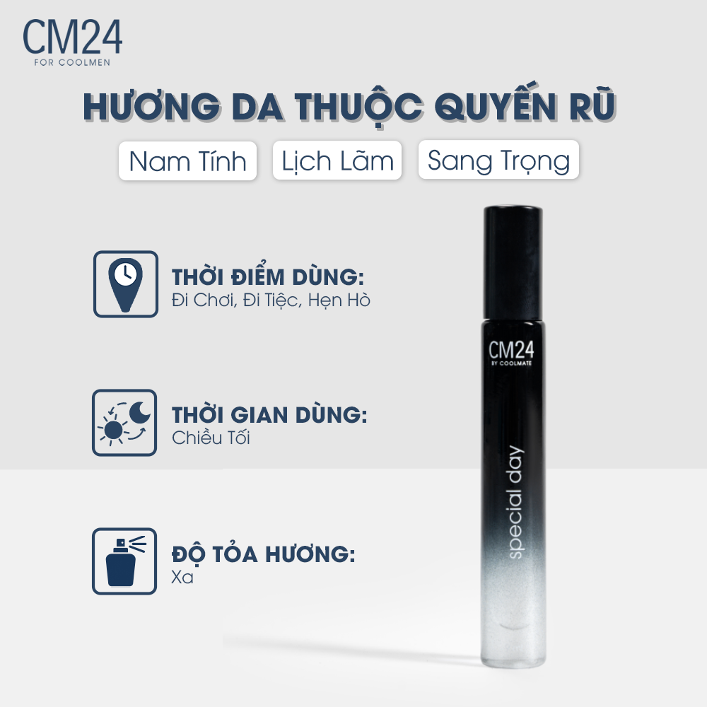 Nước hoa nam CM24 Special Day lưu hương 6-8h 9ml