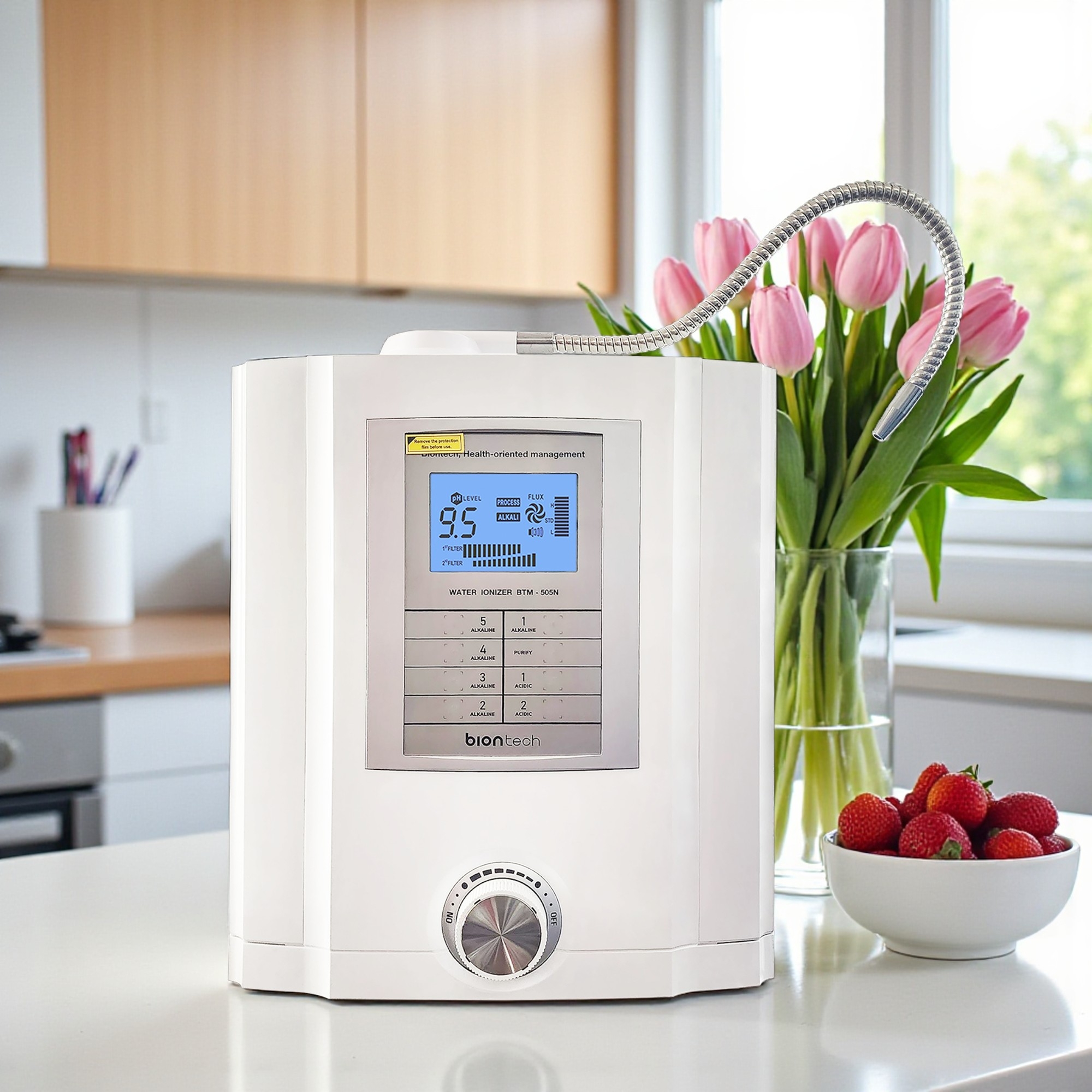 Máy lọc nước công nghệ điện giải ion kiềm dùng trong gia đình, model: BTM-505N, nhãn hiệu Biontech