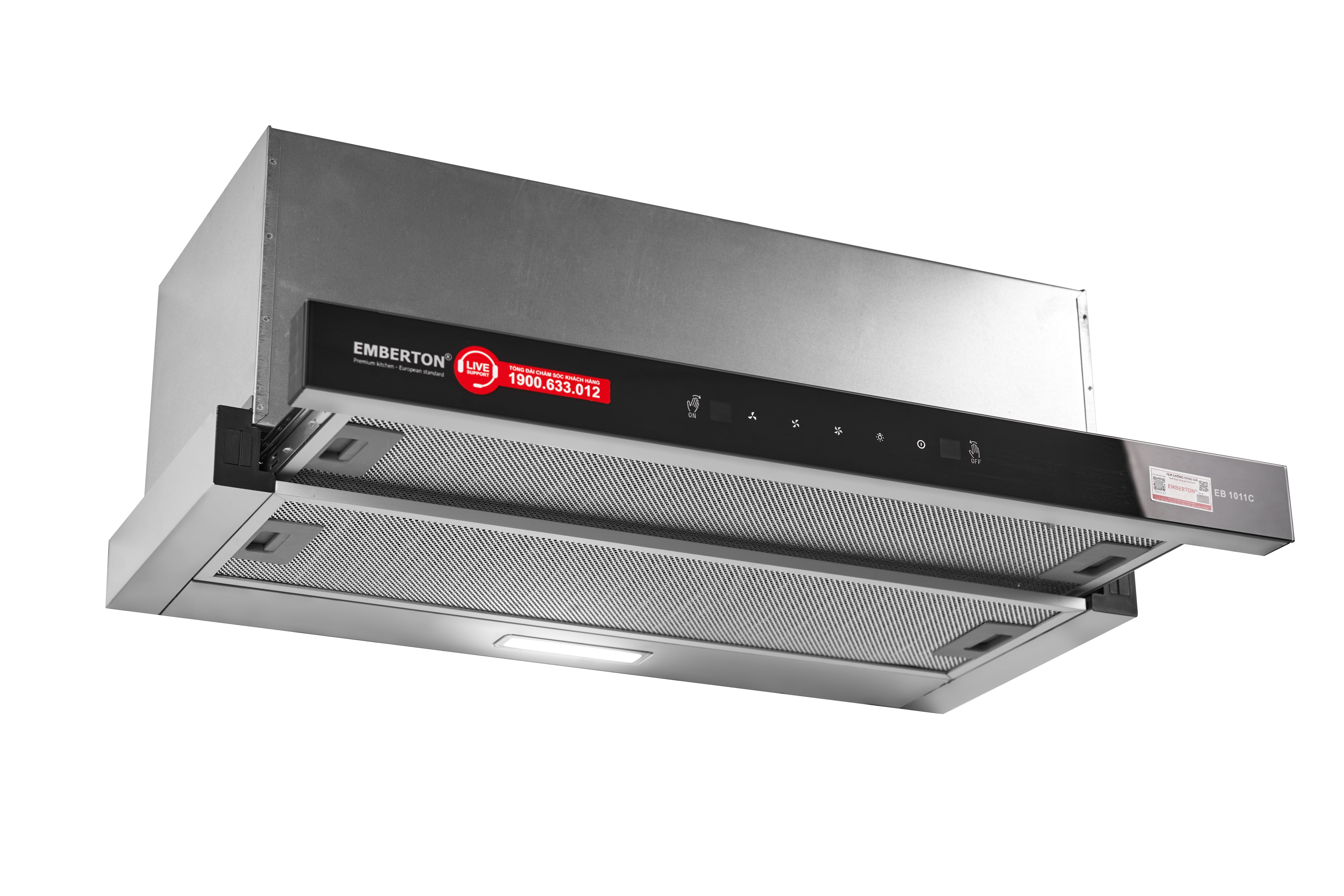 Máy hút mùi âm tủ cảm ứng vãy tay Emberton EB 1011C - 70cm