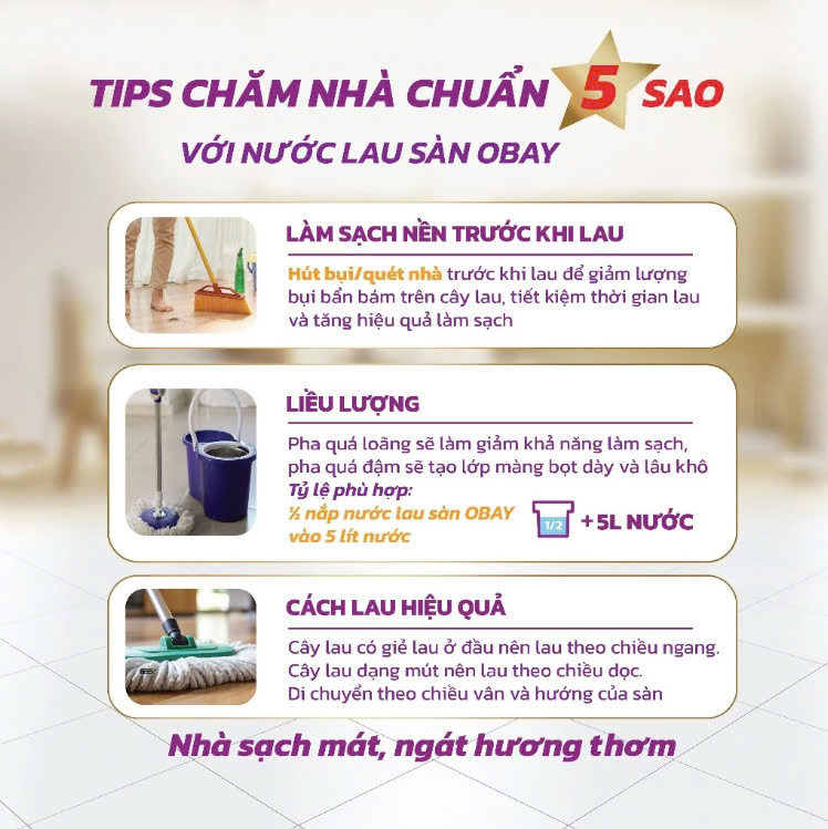 Nước lau sàn đậm đặc Obay (1900ml) - 8