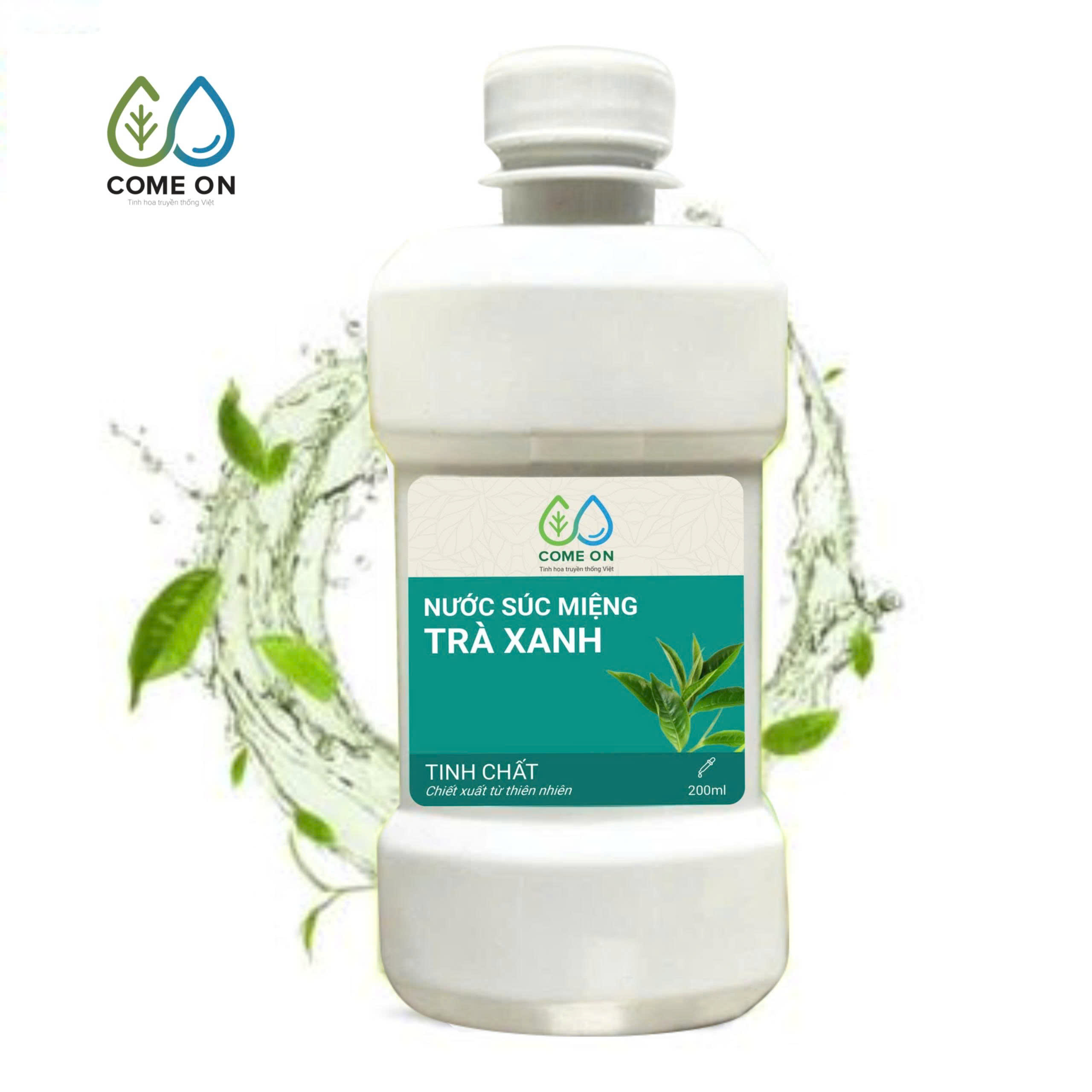 Nước súc miệng trà xanh COME ON sạch miệng, sạch mảng bám, thơm miệng 200ml