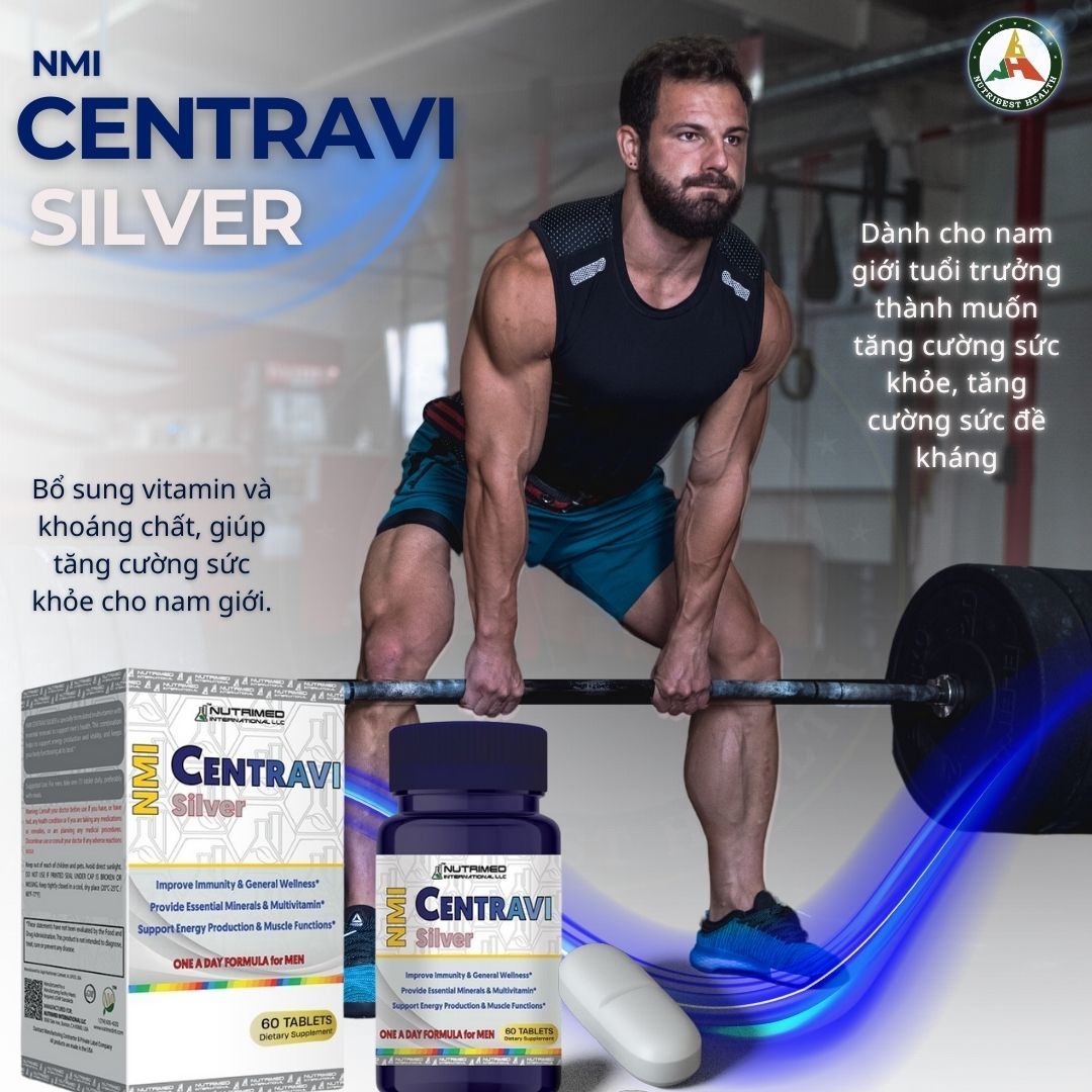 Thực phẩm bảo vệ sức khỏe NMI Centravi Silver (60 viên)